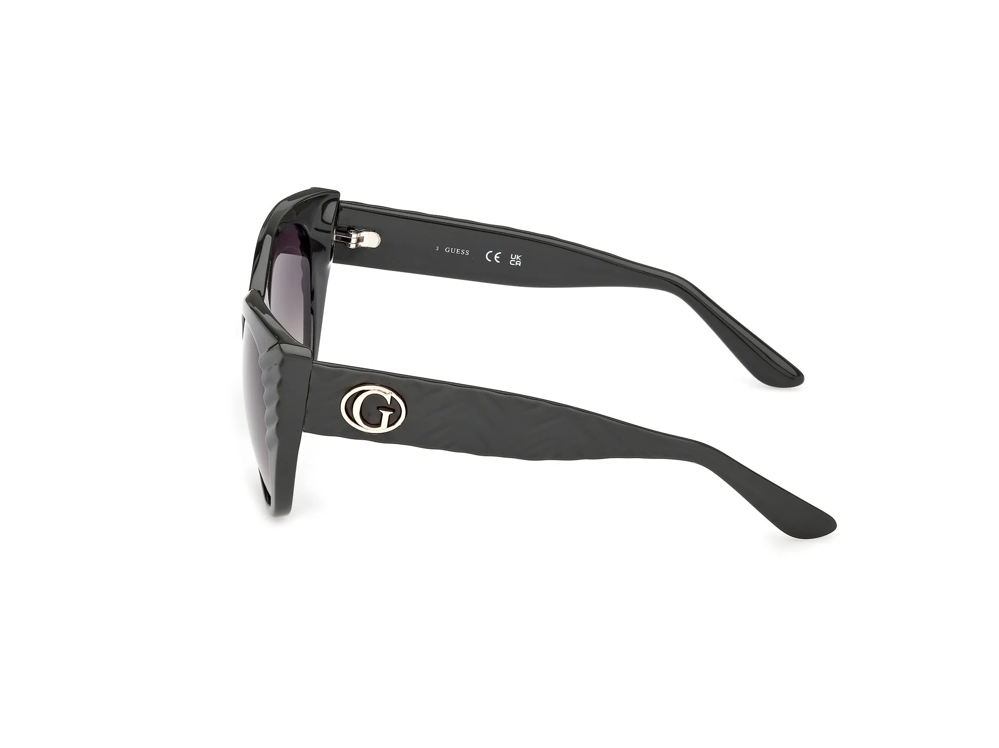 Guess GU00255 96P Occhiali da sole Iniettato Verde Verde Cat Eye Normale - immagine 3