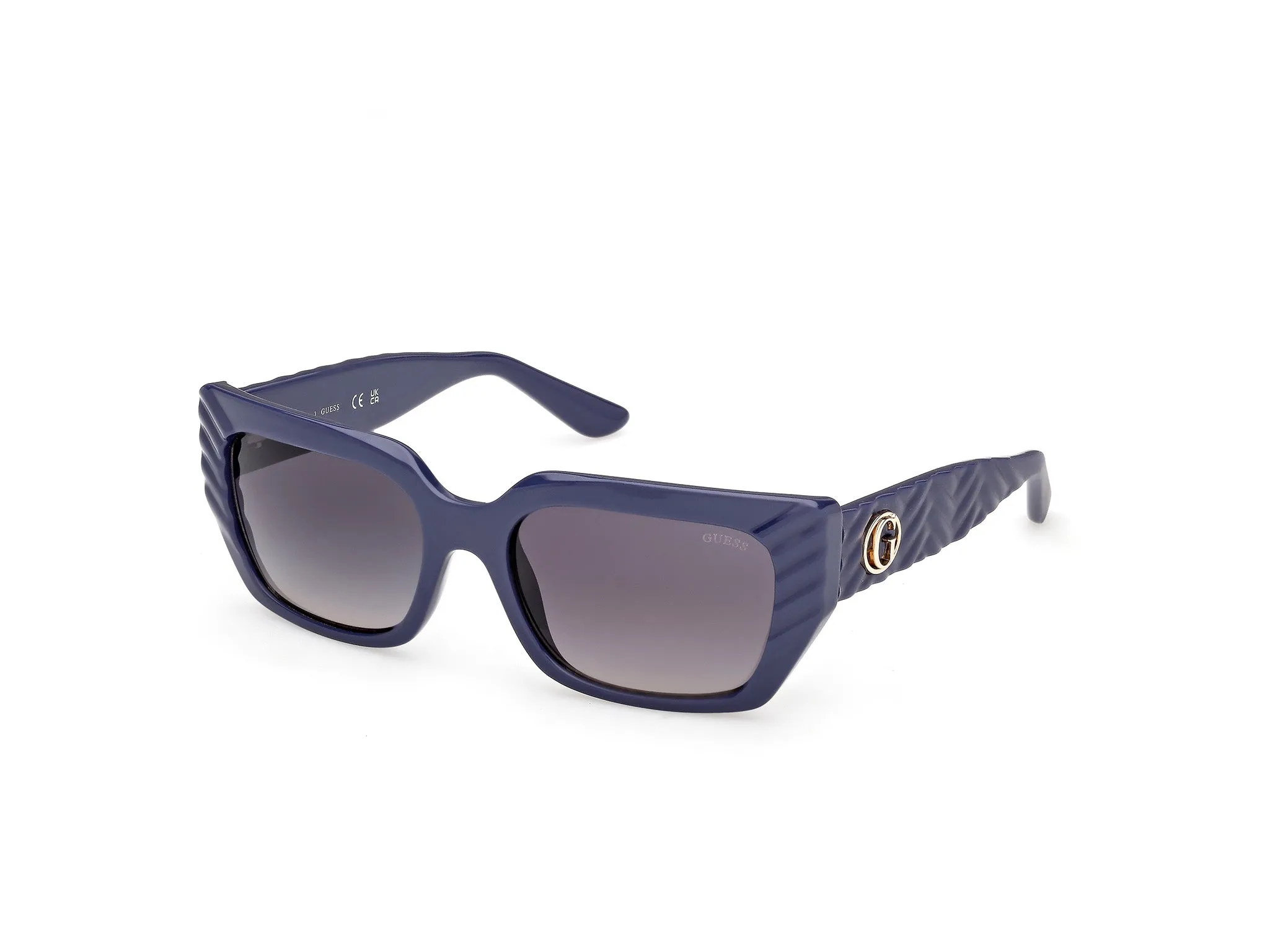 Guess GU00254 90B Occhiali da sole Iniettato Blu Fumo Squadrata Normale - immagine 1