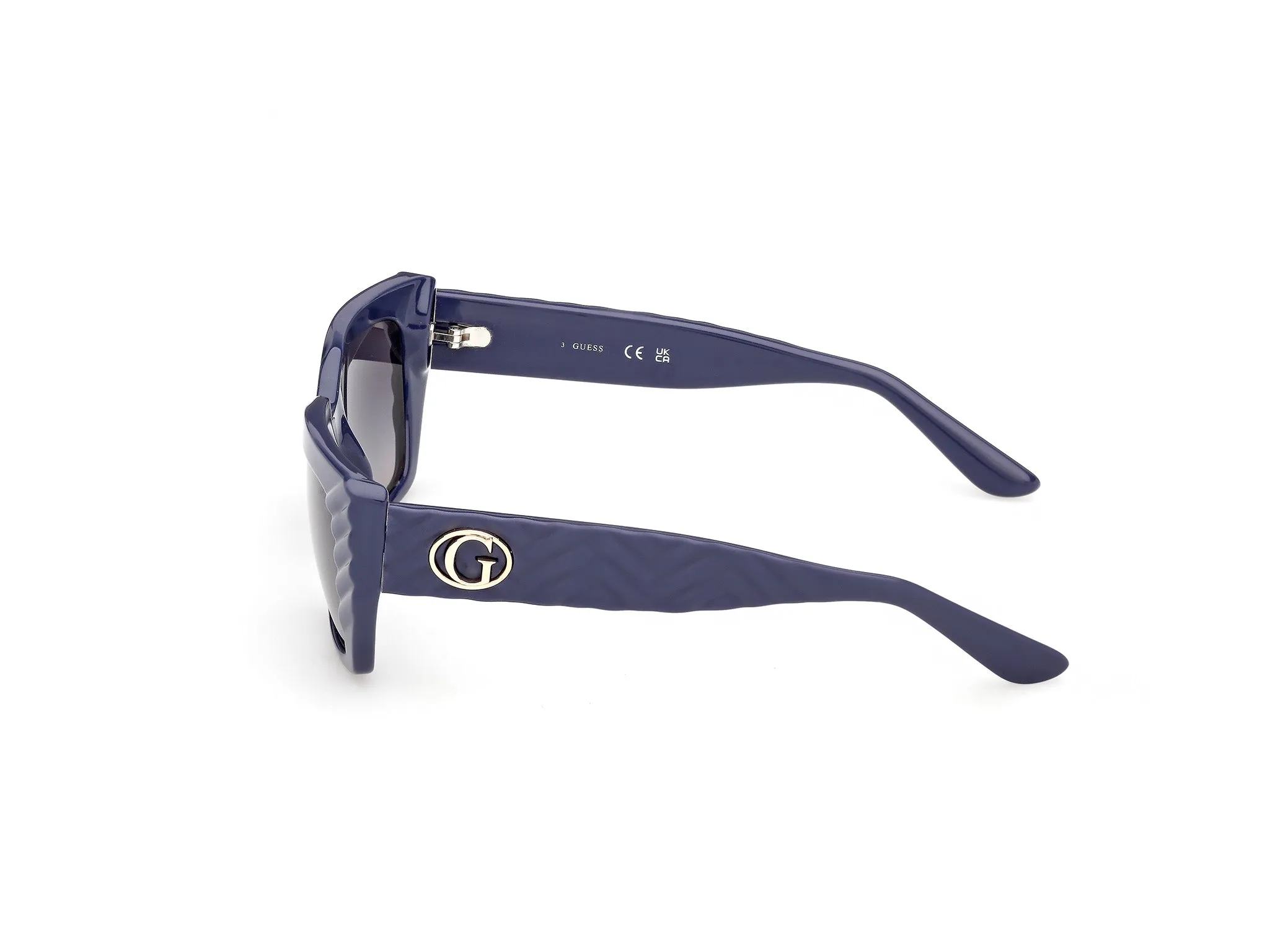Guess GU00254 90B Occhiali da sole Iniettato Blu Fumo Squadrata Normale - immagine 3