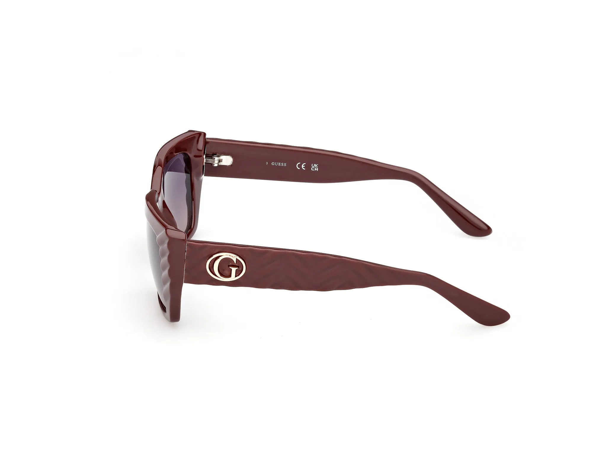Guess GU00254 69Z Occhiali da sole Iniettato Bordeaux Viola Squadrata Normale - immagine 3