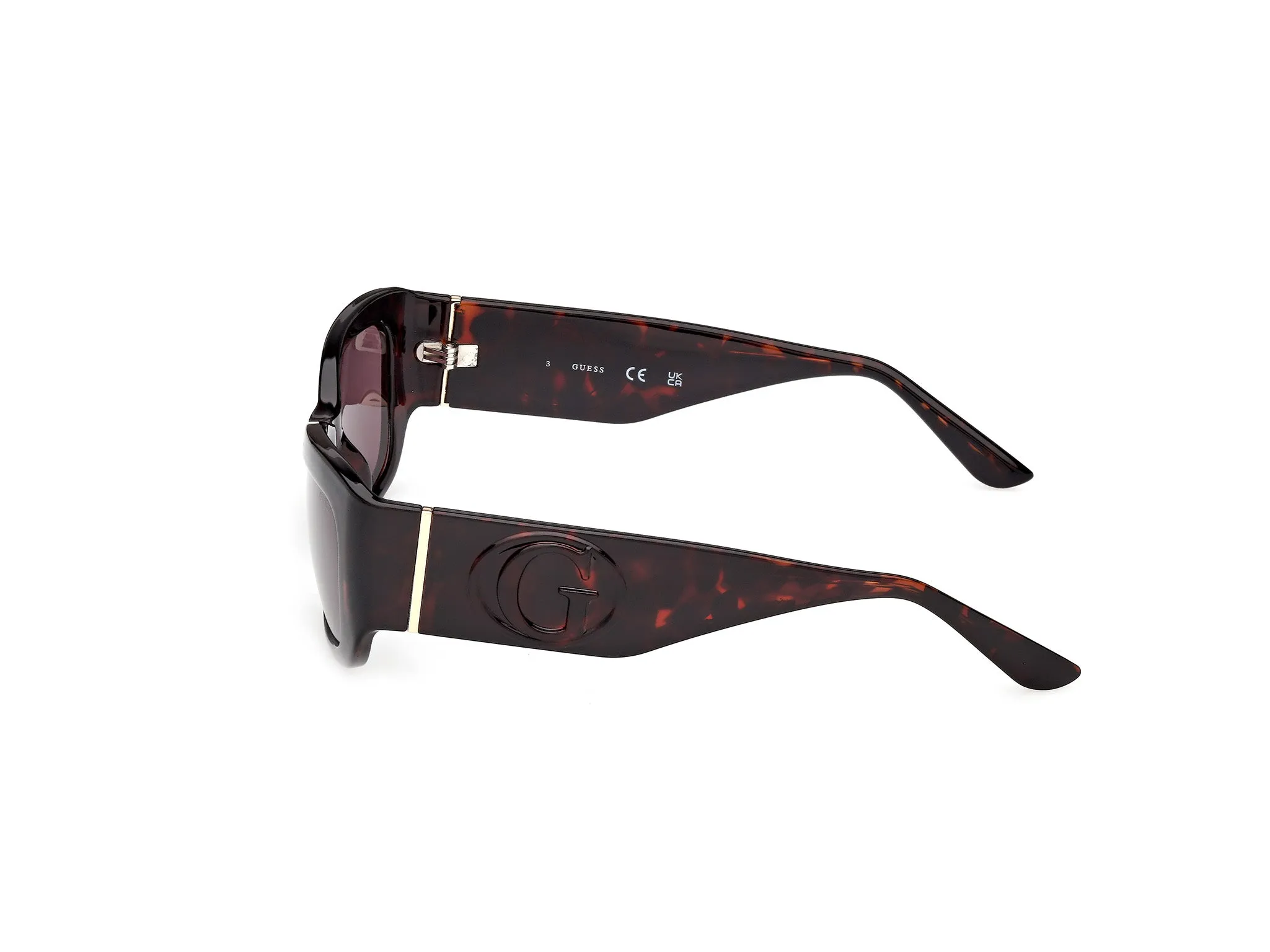 Guess GU00253 52E Occhiali da sole Iniettato Havana Marrone Squadrata Normale - immagine 3