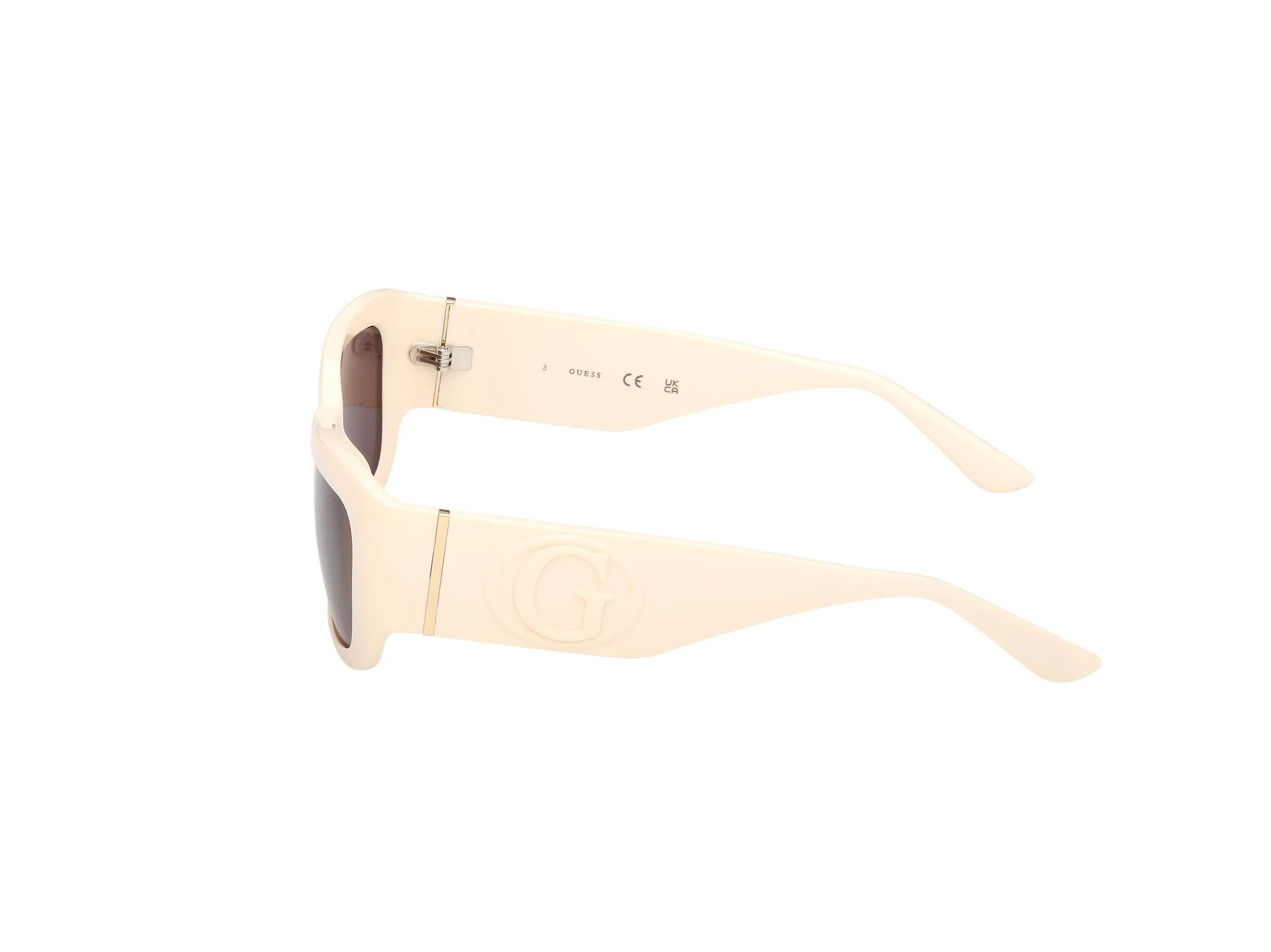Guess GU00253 25Y Occhiali da sole Iniettato Avorio Viola Squadrata Normale - immagine 3