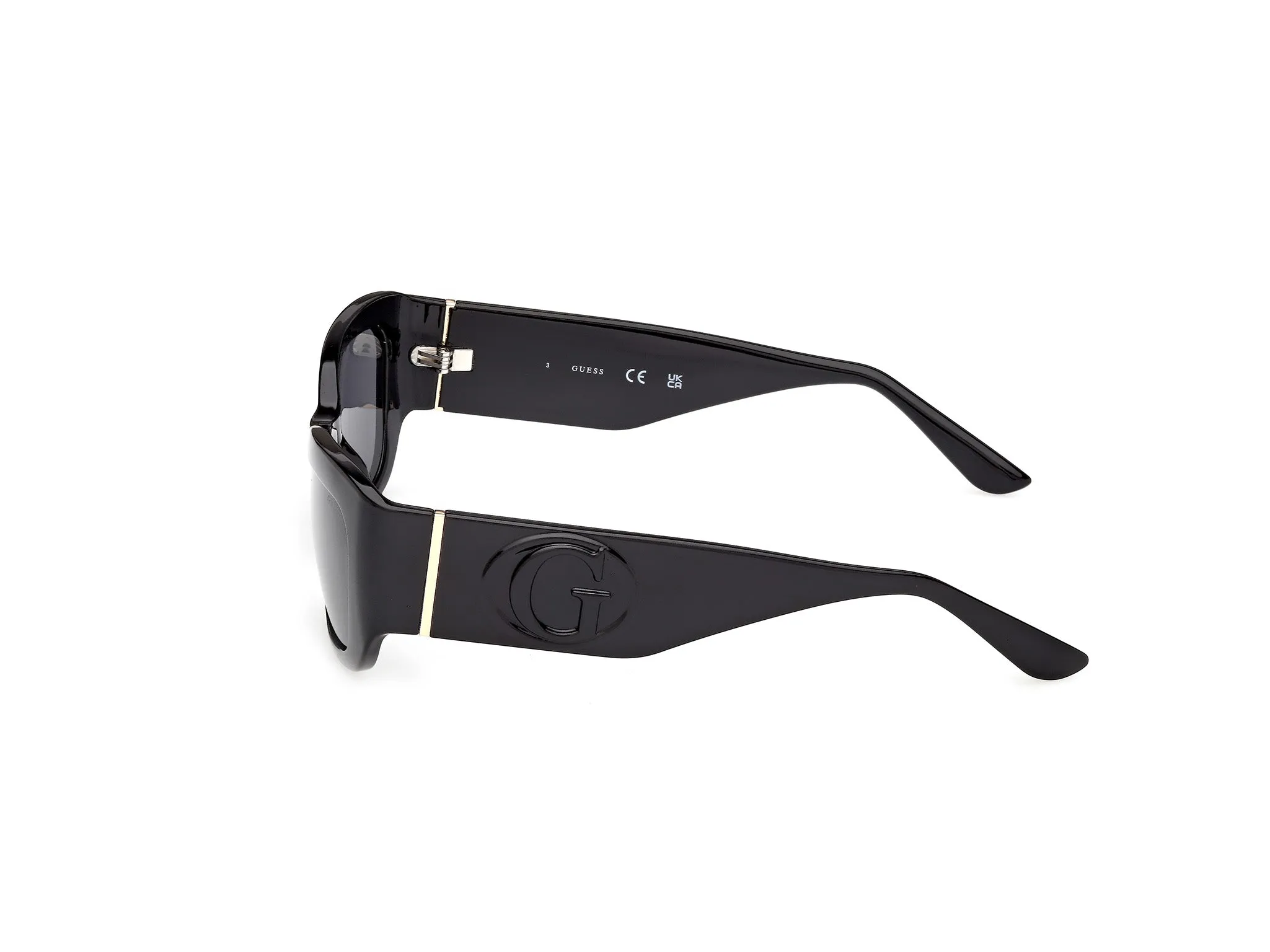 Guess GU00253 01A Occhiali da sole Iniettato Nero Fumo Squadrata Normale - immagine 3