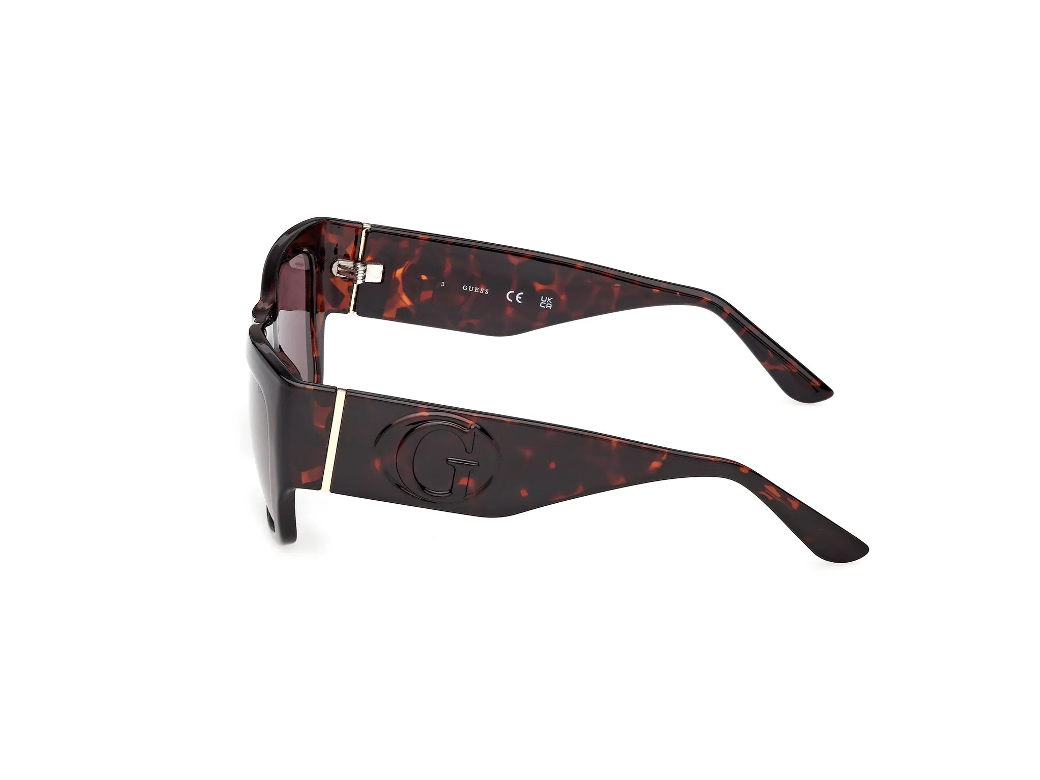 Guess GU00252 52E Occhiali da sole Iniettato Havana Marrone Squadrata Normale - immagine 3