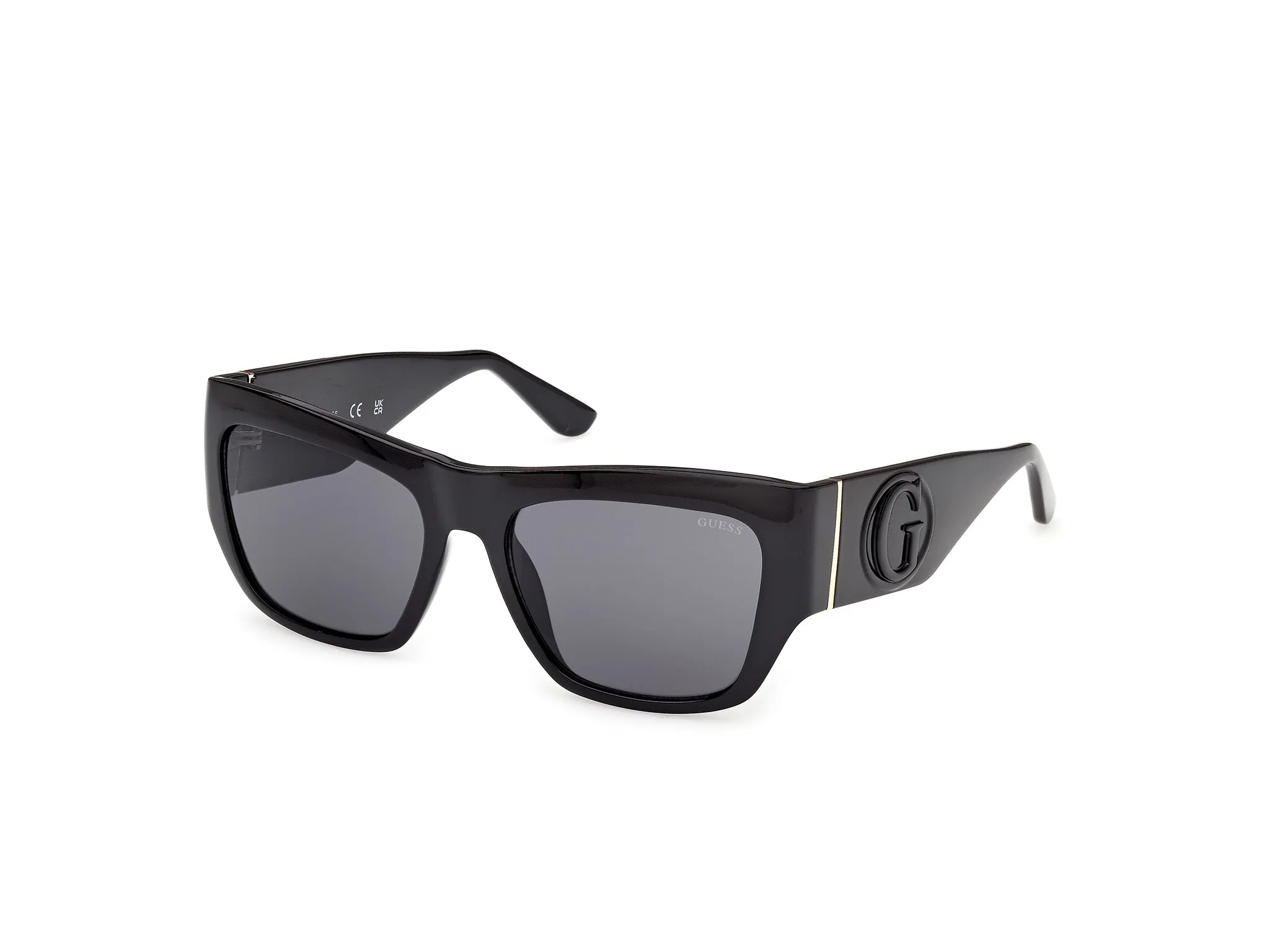 Guess GU00252 01A Occhiali da sole Iniettato Nero Fumo Squadrata Normale - immagine 1