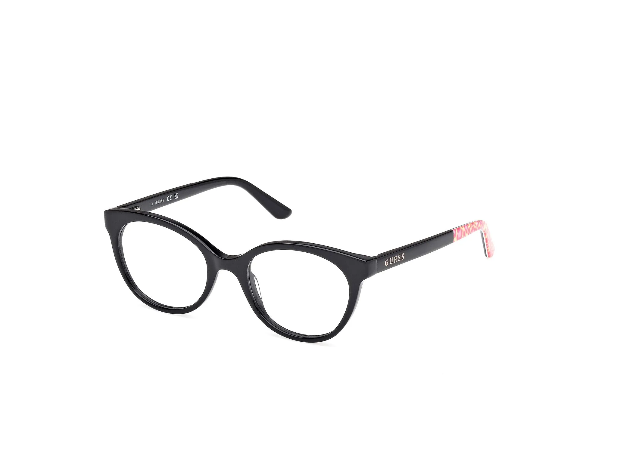 Guess GU50267 1 Montature da vista Acetato Nero Rotonda Normale - immagine 1