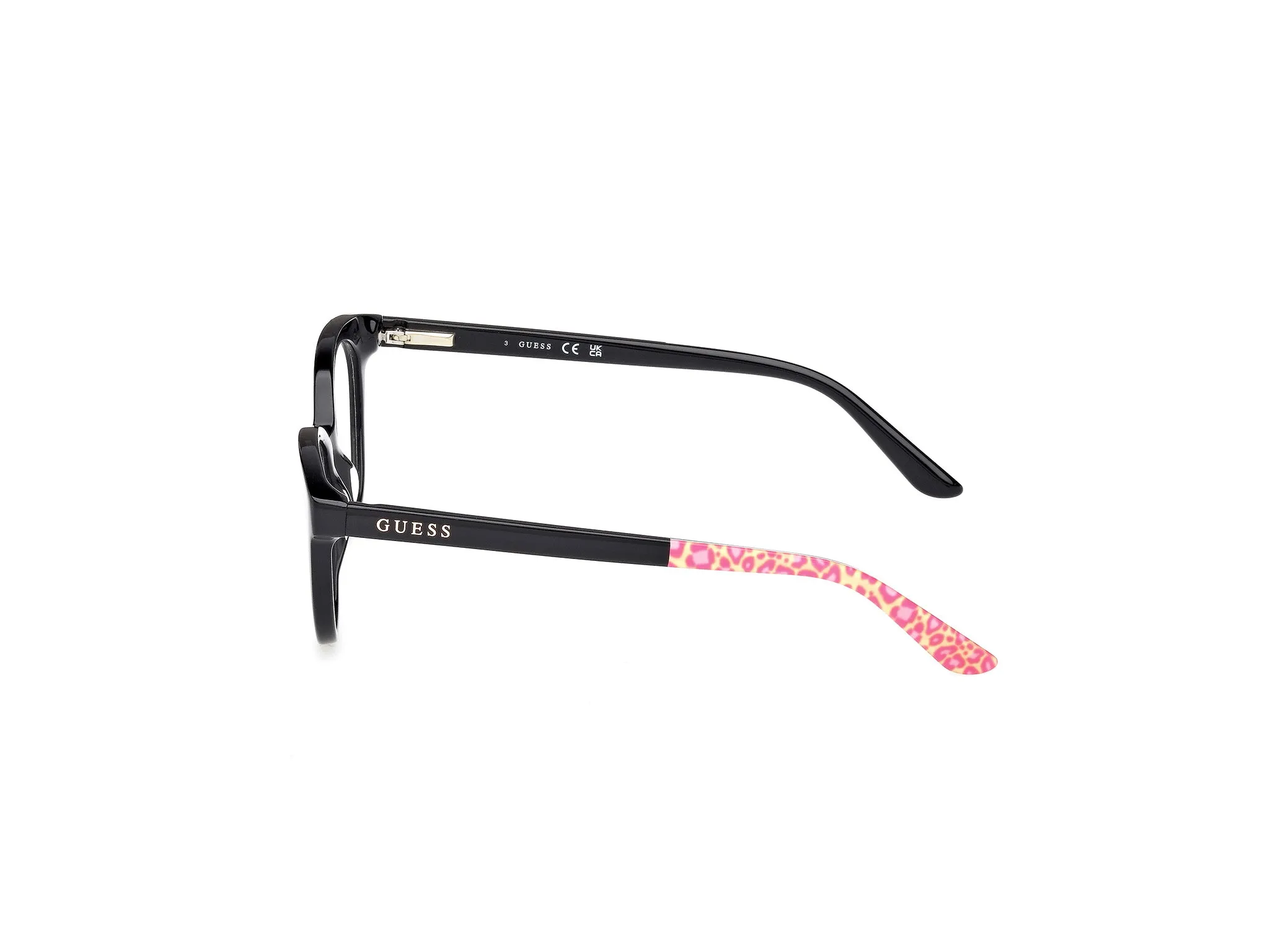Guess GU50267 1 Montature da vista Acetato Nero Rotonda Normale - immagine 3