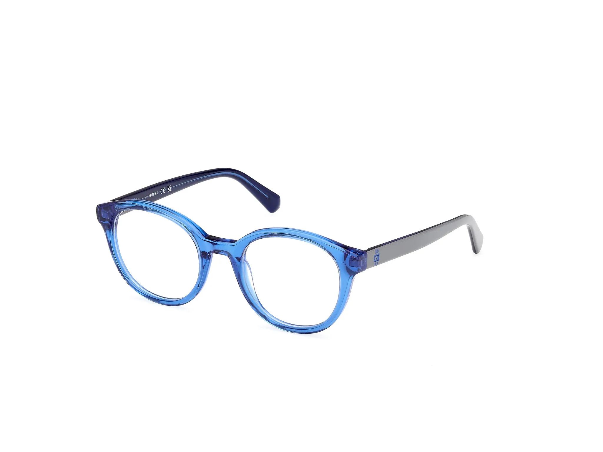 Guess GU50263 92 Montature da vista Acetato Blu Rotonda Normale - immagine 1