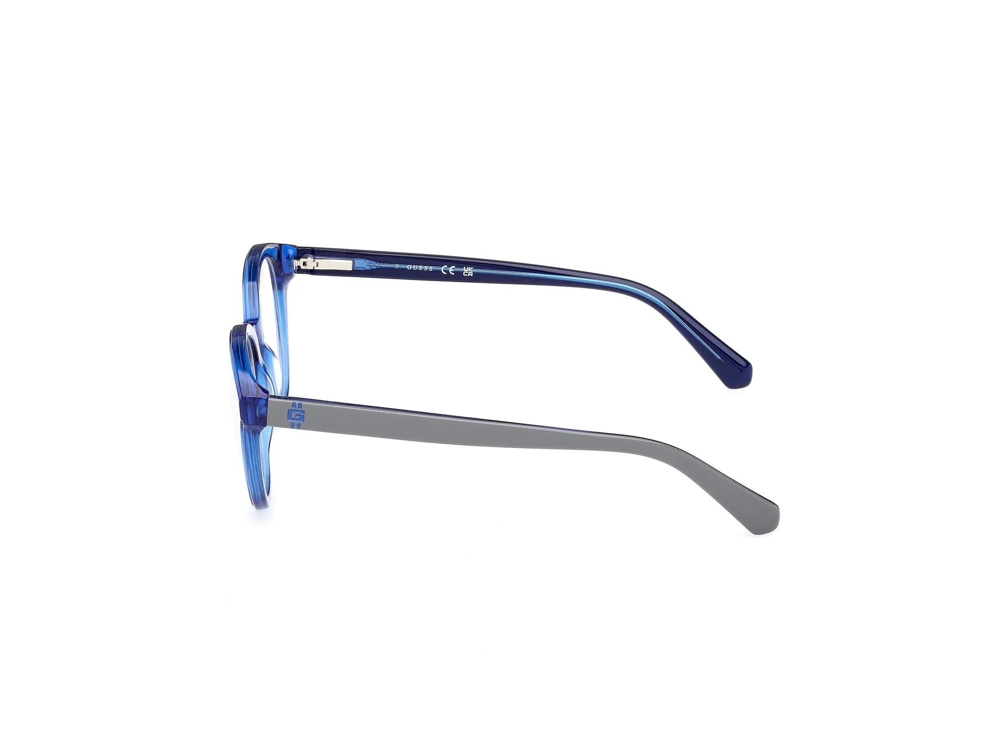 Guess GU50263 92 Montature da vista Acetato Blu Rotonda Normale - immagine 3