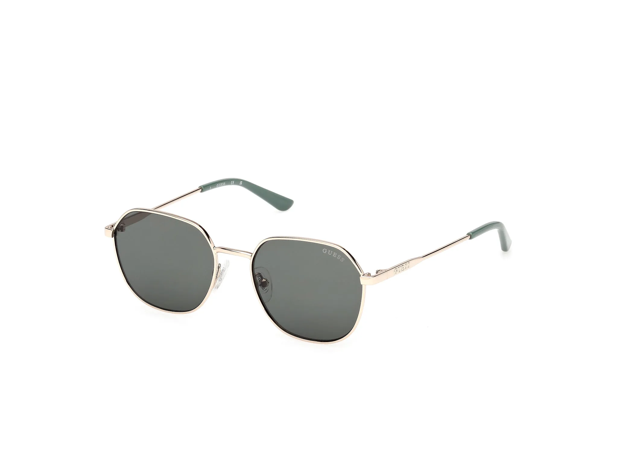 Guess GU00238 32N Occhiali da sole Metallo Oro Verde Geometrica Normale - immagine 1