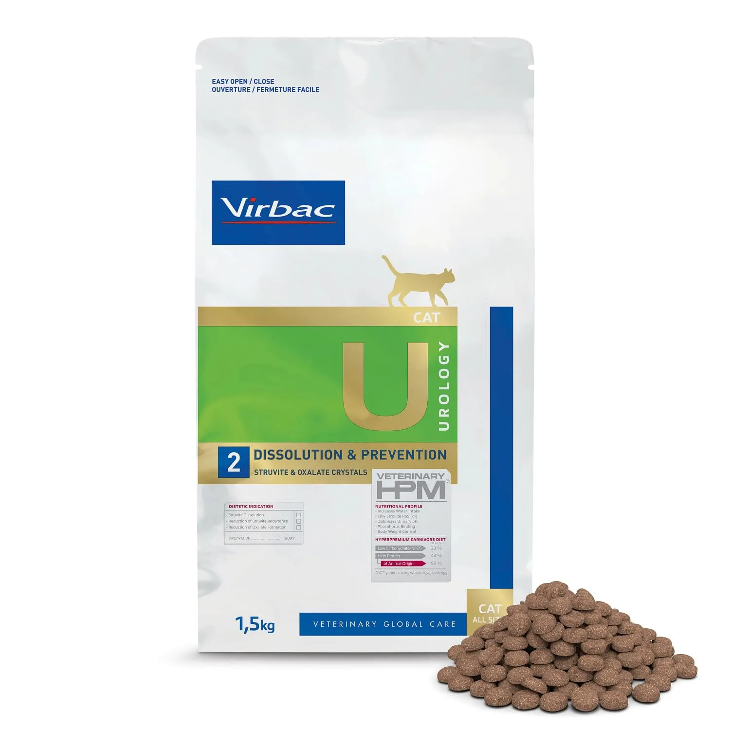 Veterinario Hpm Virbac Hpm Cat U2Urology Str/Diss/Prev 1.5Kg Virbac 00876 1500g - immagine 1