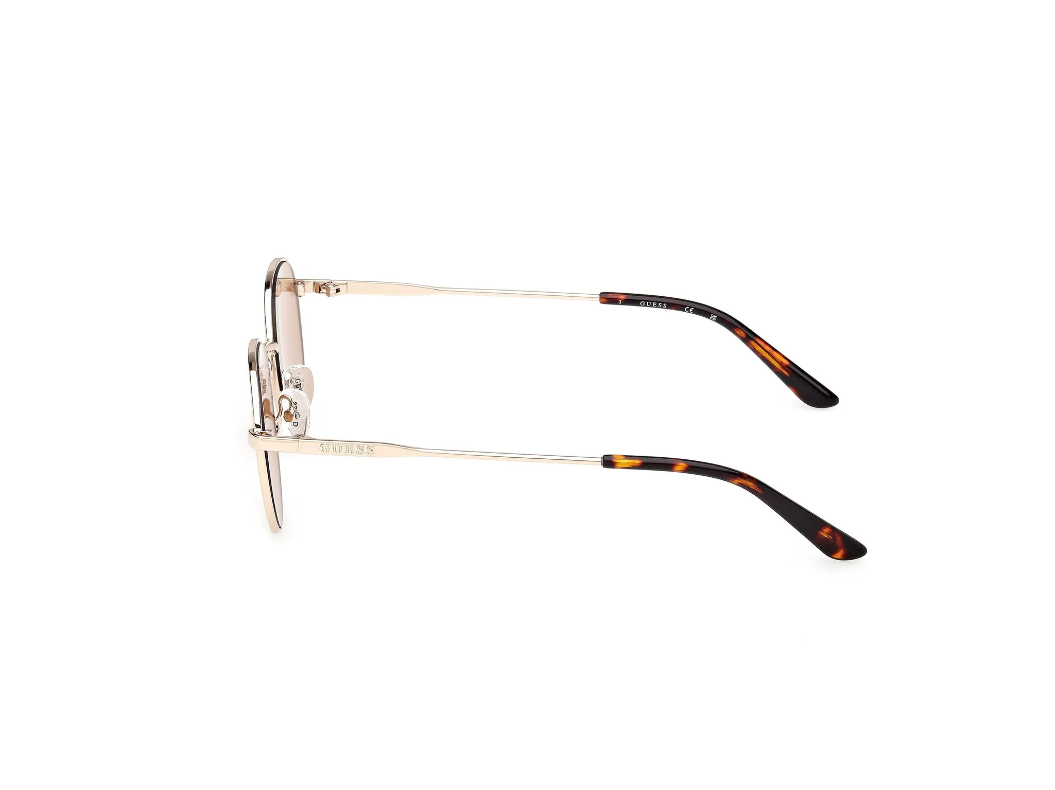 Guess GU00237 32E Occhiali da sole Metallo Oro Marrone Rotonda Normale - immagine 3