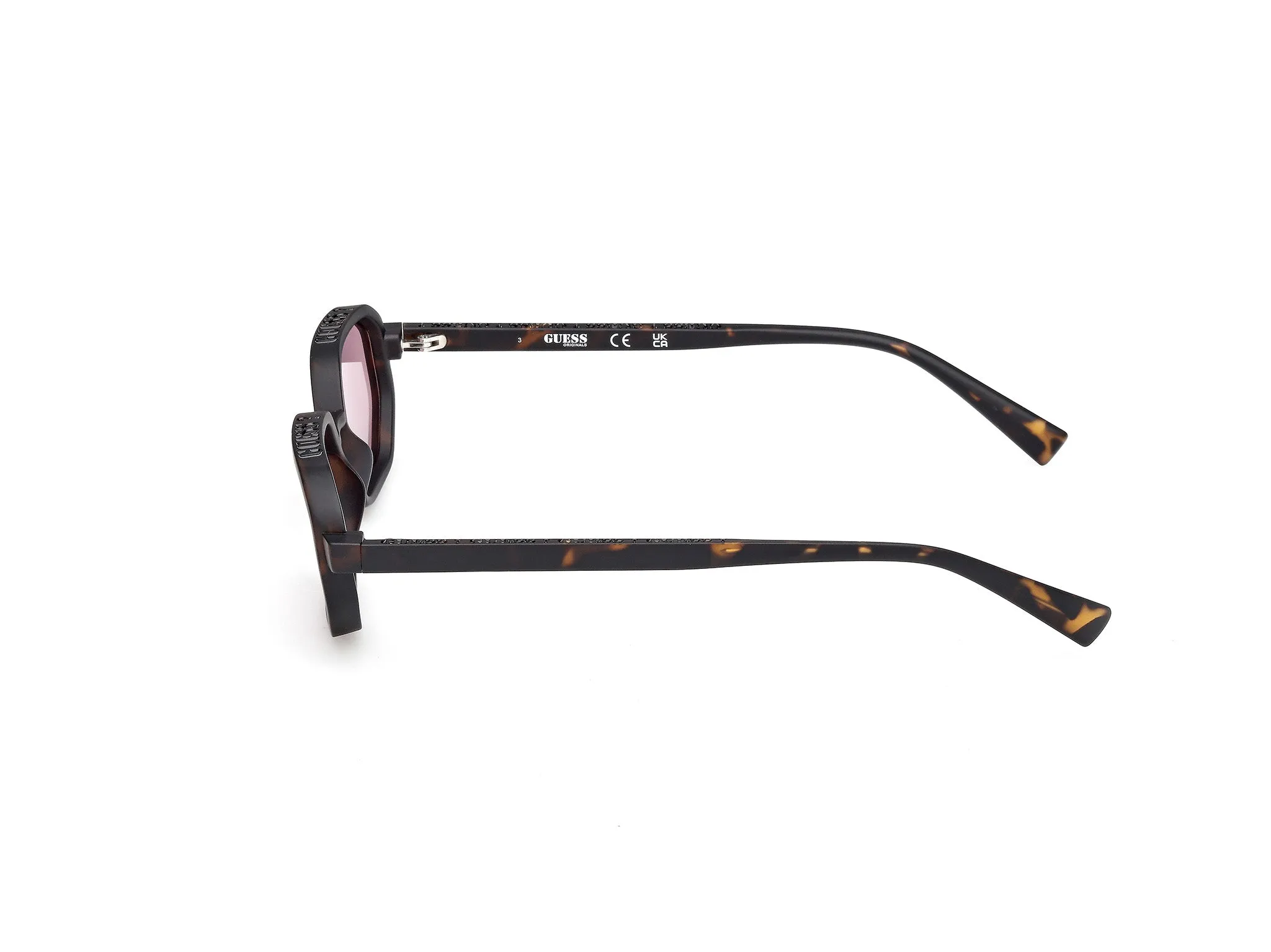 Guess GU00233 52Y Occhiali da sole Iniettato Havana Viola Geometrica Normale - immagine 3