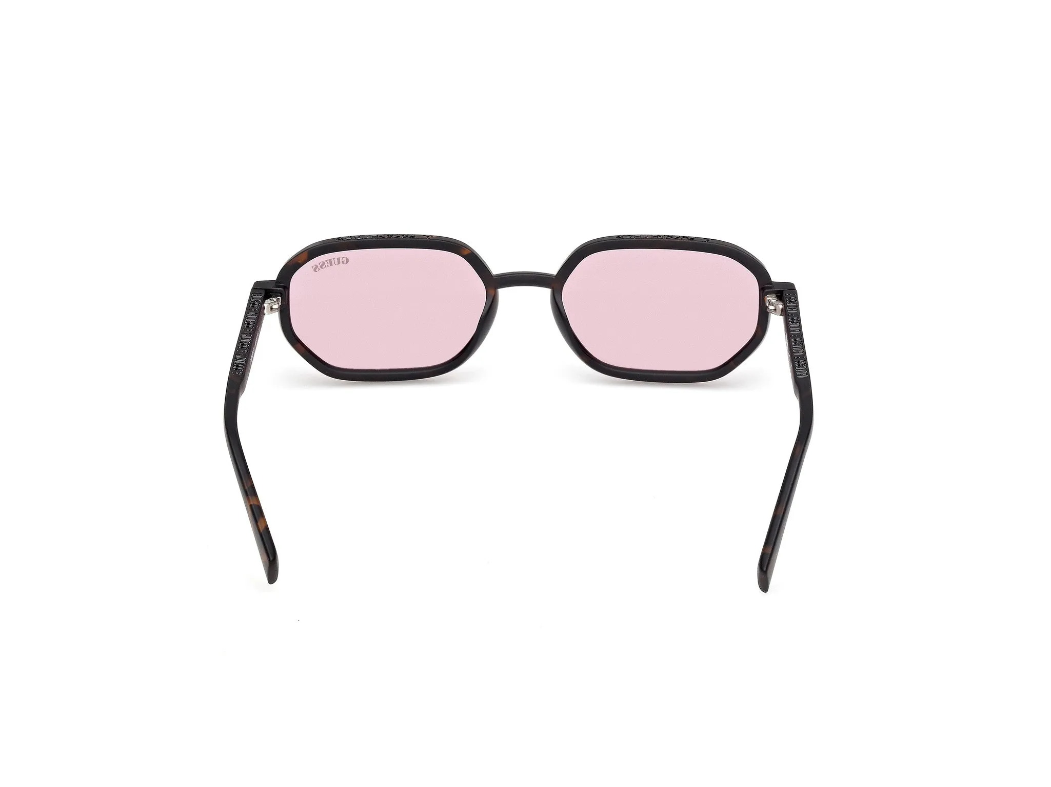 Guess GU00233 52Y Occhiali da sole Iniettato Havana Viola Geometrica Normale - immagine 4