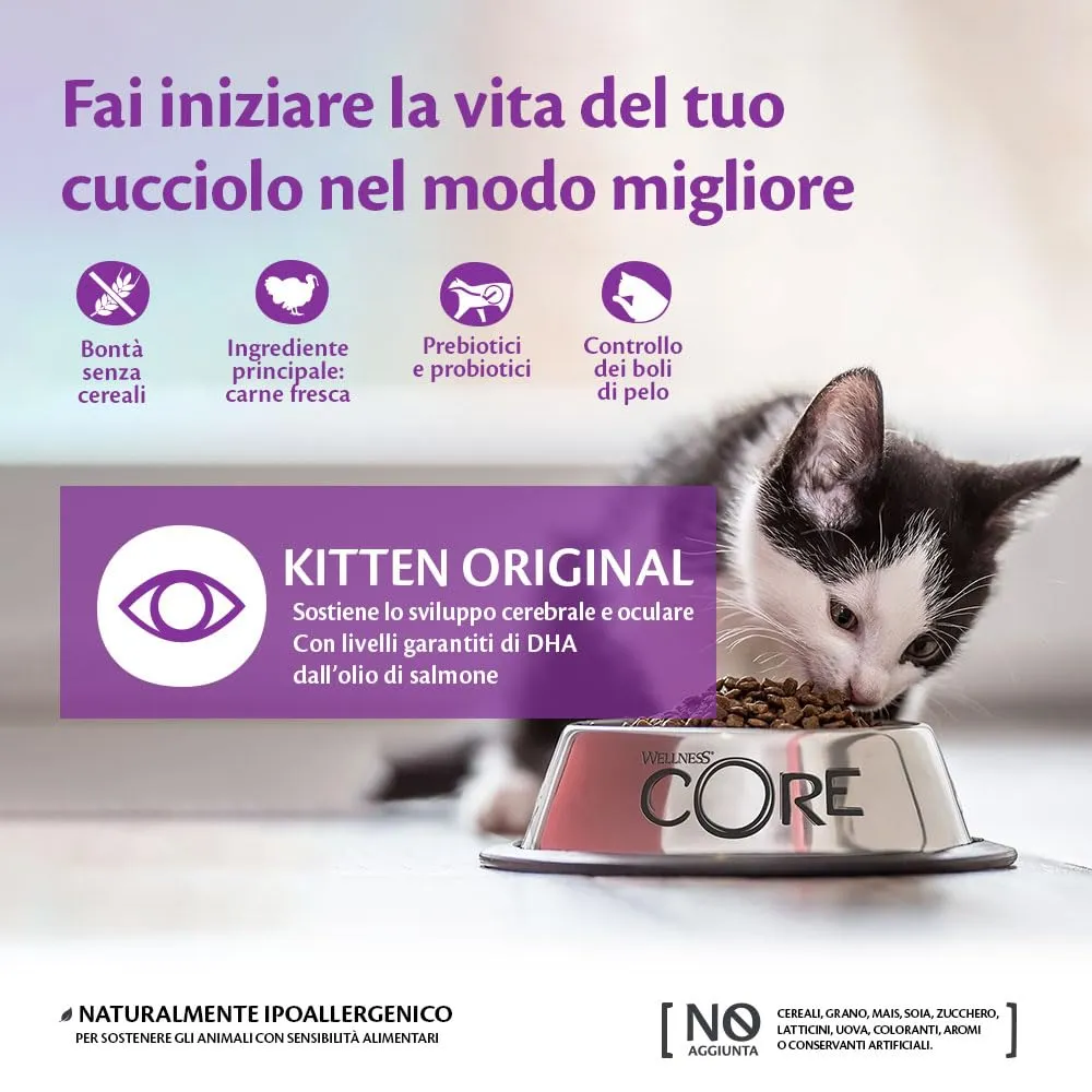 Wellness CORE Gattino 1,75 kg, Pollo & Tacchino – Crocchette Per Gatti - immagine 2