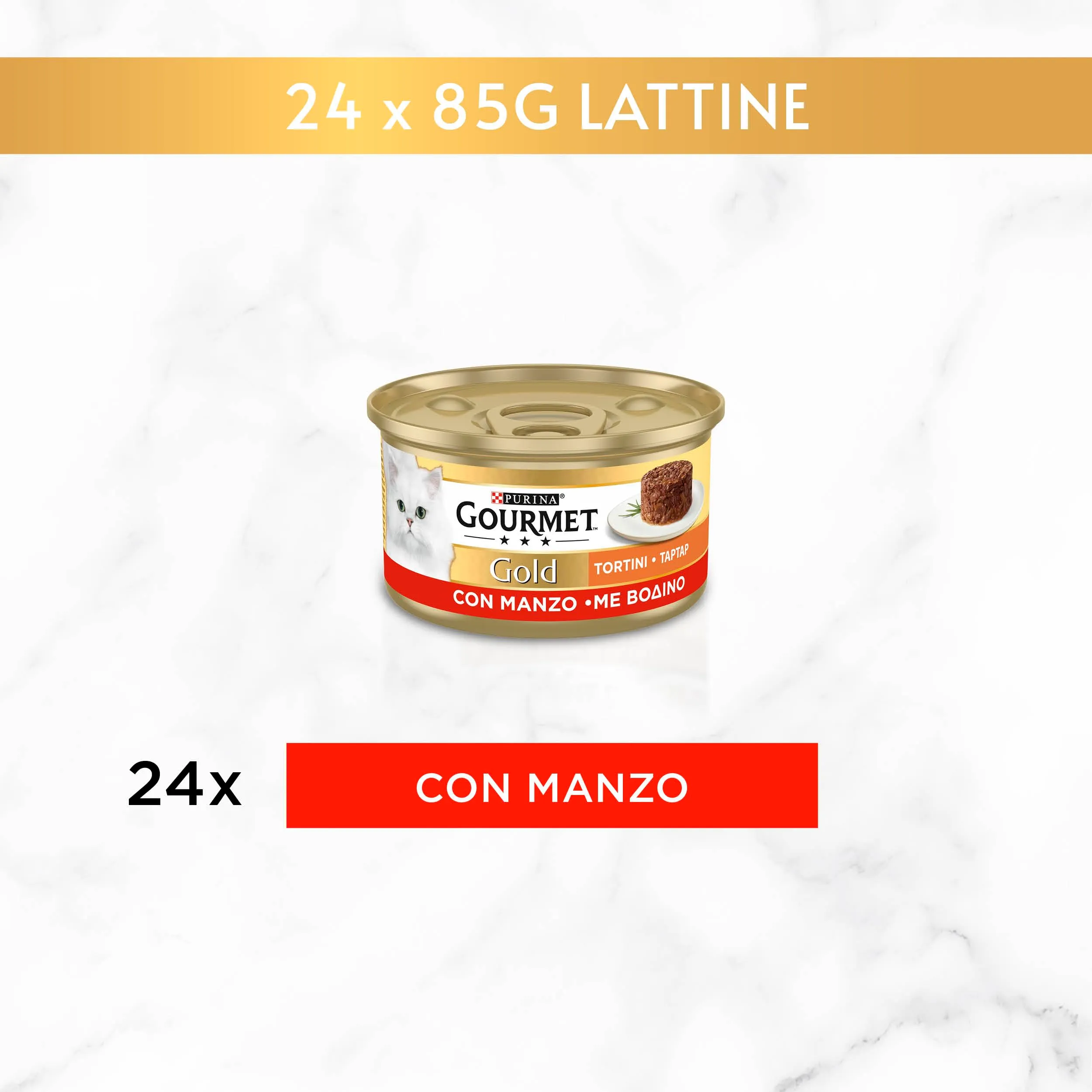 GOURMET Gold Tortini Cibo Umido per Gatti Adulti con Manzo - immagine 2