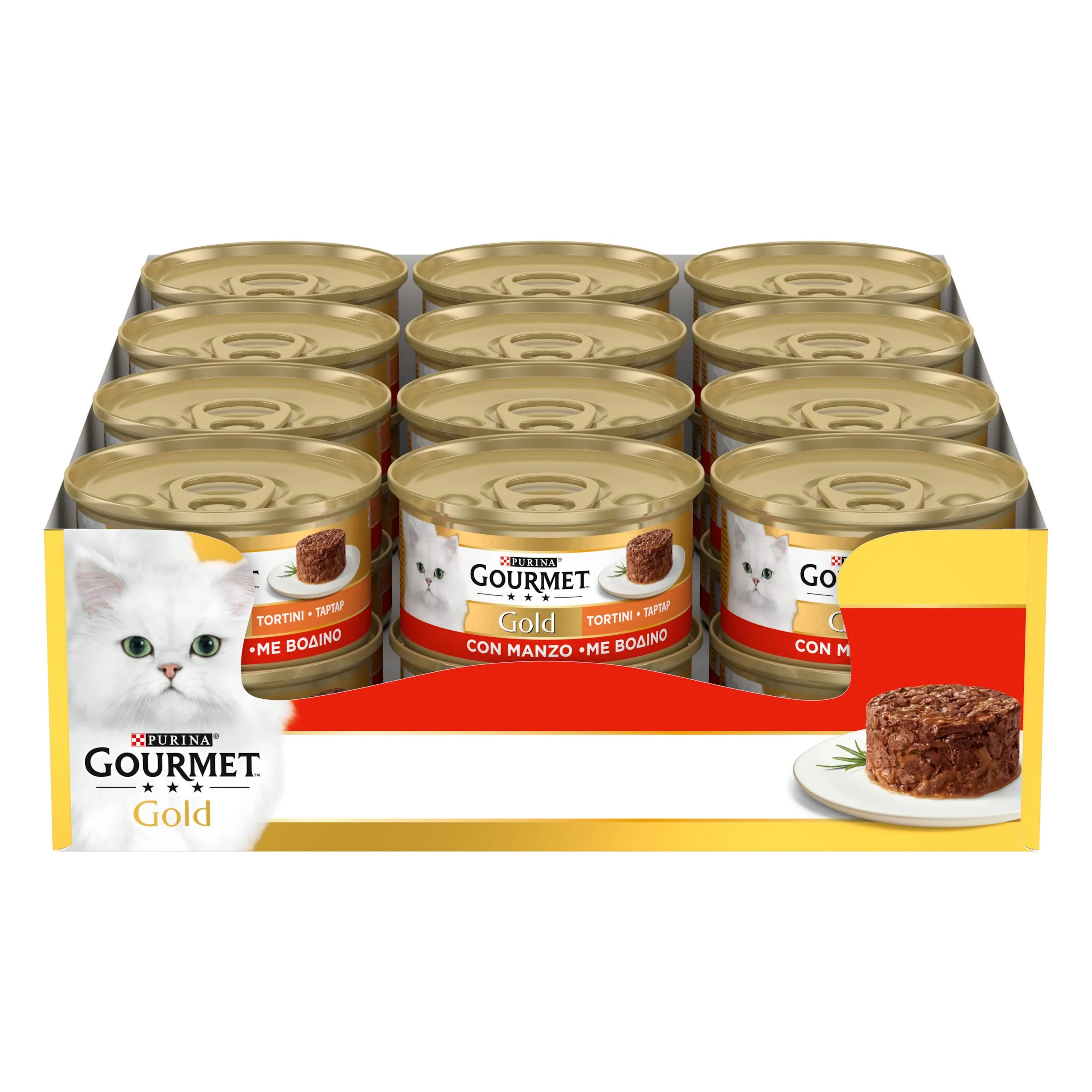 GOURMET Gold Tortini Cibo Umido per Gatti Adulti con Manzo - immagine 4