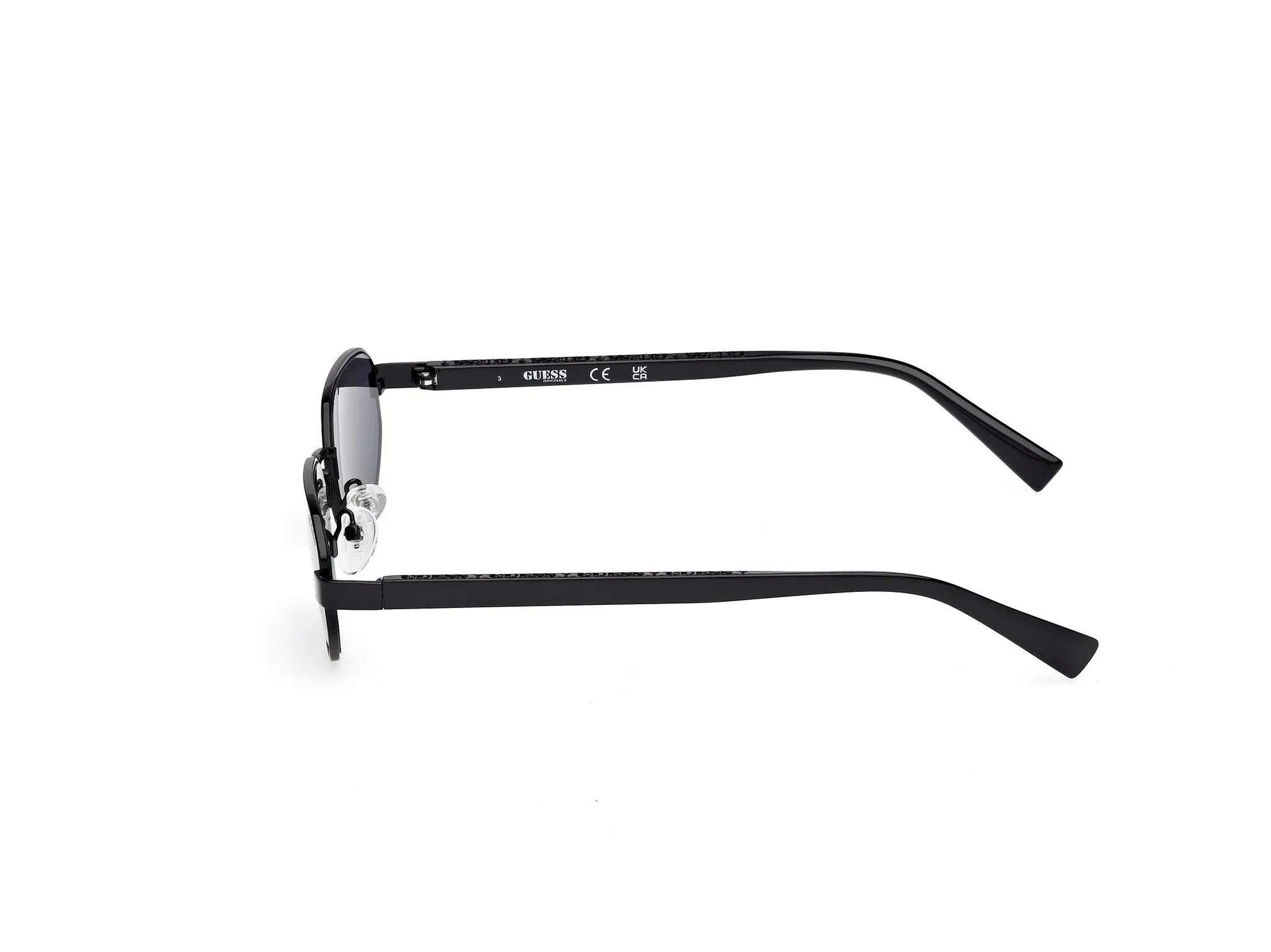 Guess GU00231 01A Occhiali da sole Metallo Nero Fumo Geometrica Normale - immagine 3