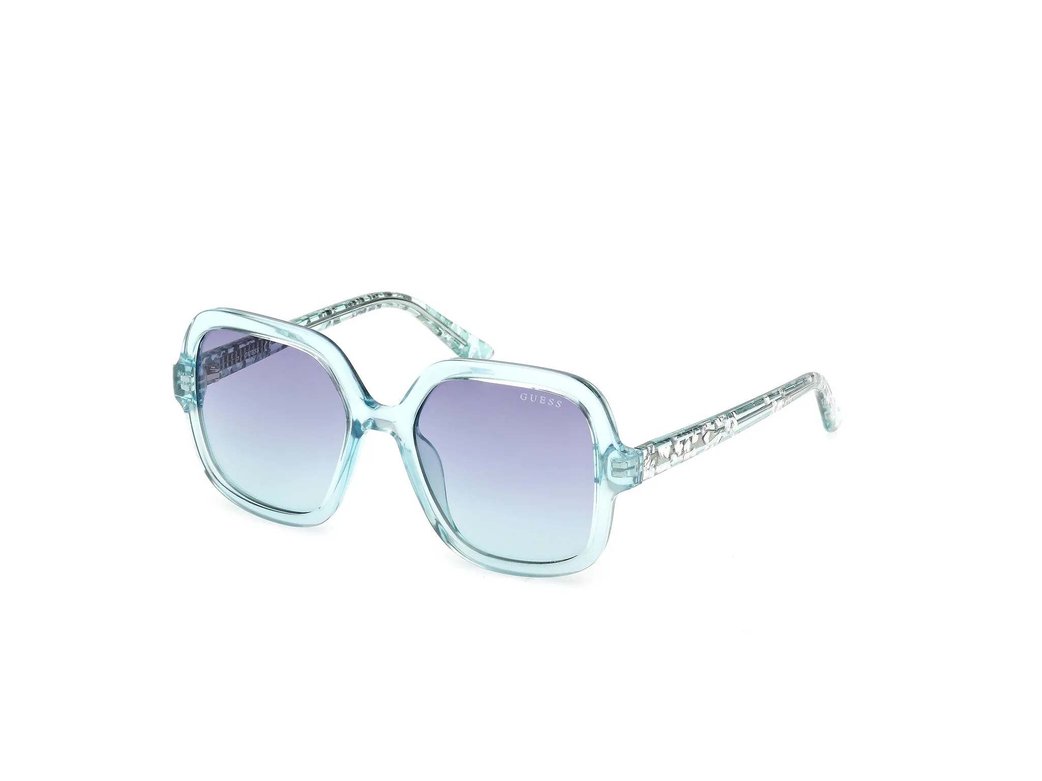 Guess GU00230 87W Occhiali da sole Iniettato Turchese Blu Squadrata Normale - immagine 1