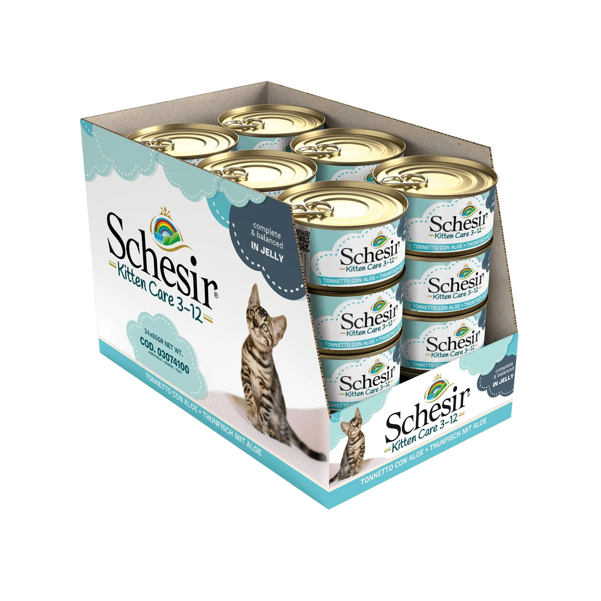 Schesir, Cibo Umido Per Gattini Al Gusto Tonno In Crema – Per Gattini Da 3 A 12 Mesi, 85g – Pack of 24 - immagine 2