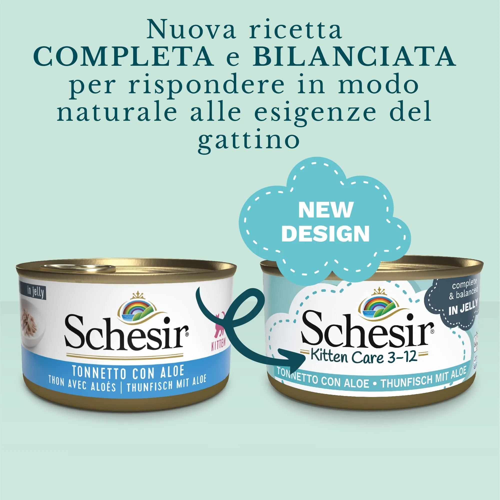 Schesir, Cibo Umido Per Gattini Al Gusto Tonno In Crema – Per Gattini Da 3 A 12 Mesi, 85g – Pack of 24 - immagine 4