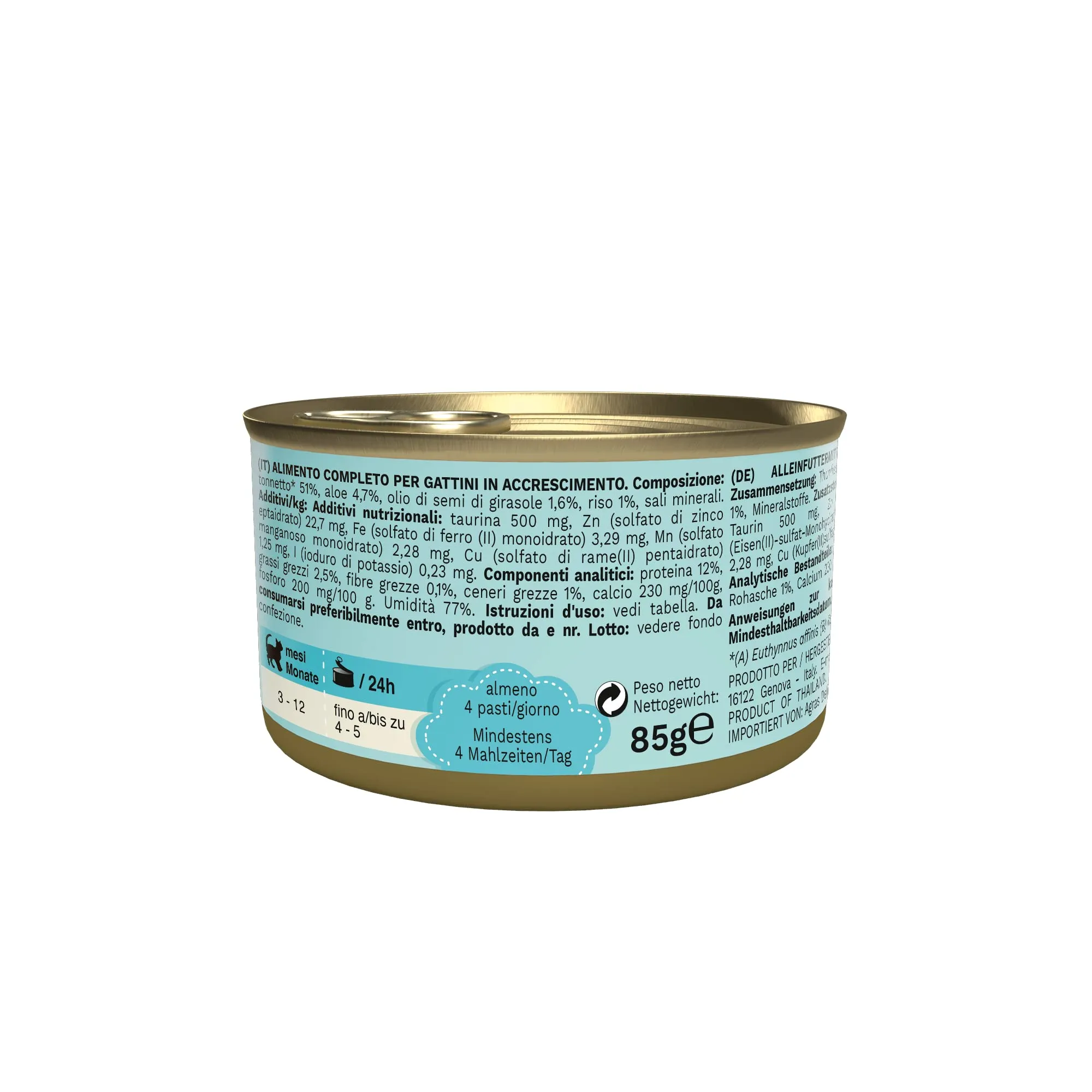 Schesir, Cibo Umido Per Gattini Al Gusto Tonno In Crema – Per Gattini Da 3 A 12 Mesi, 85g – Pack of 24 - immagine 5