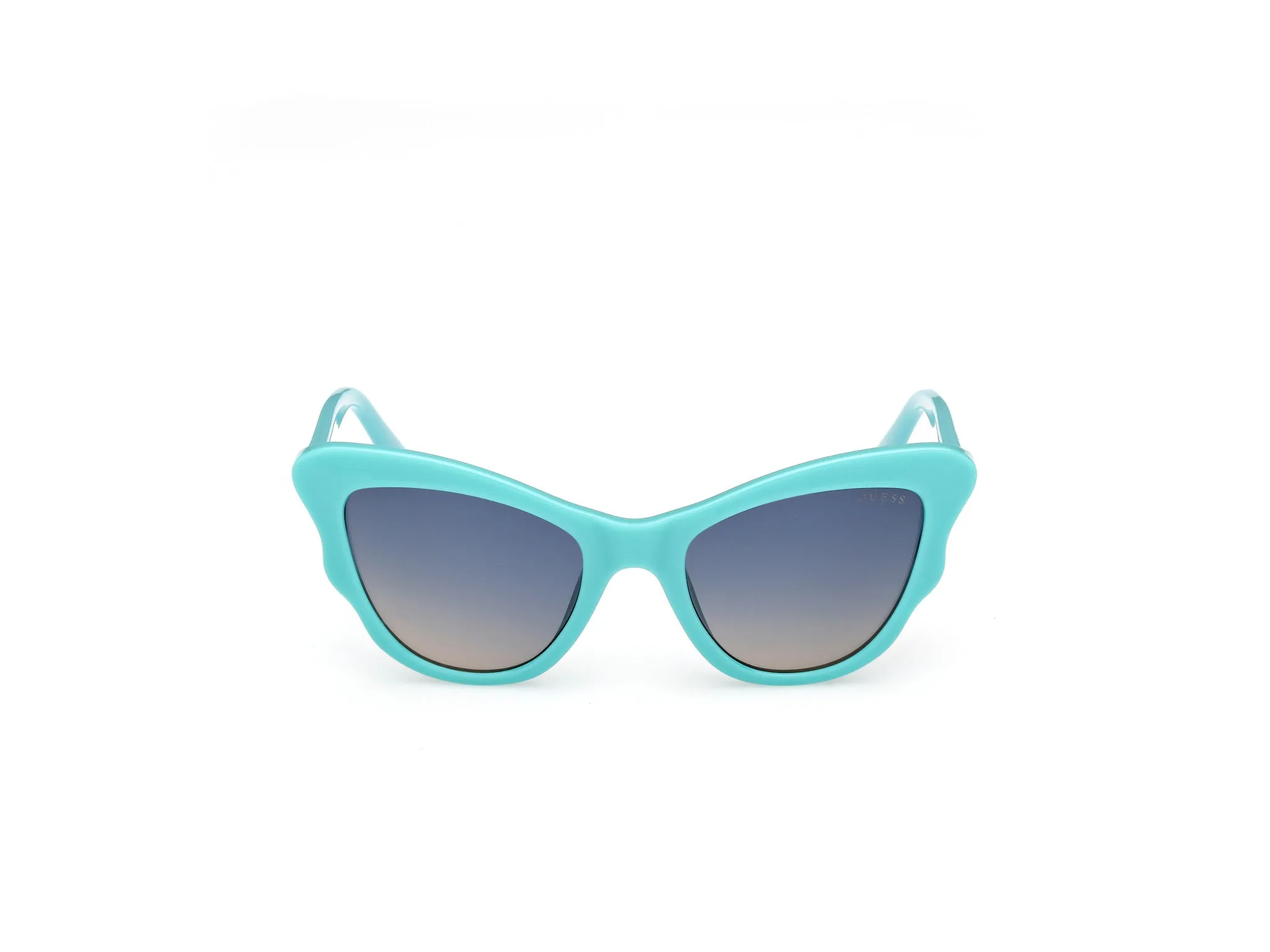 Guess GU00228 87W Occhiali da sole Iniettato Turchese Blu Cat Eye Normale - immagine 2