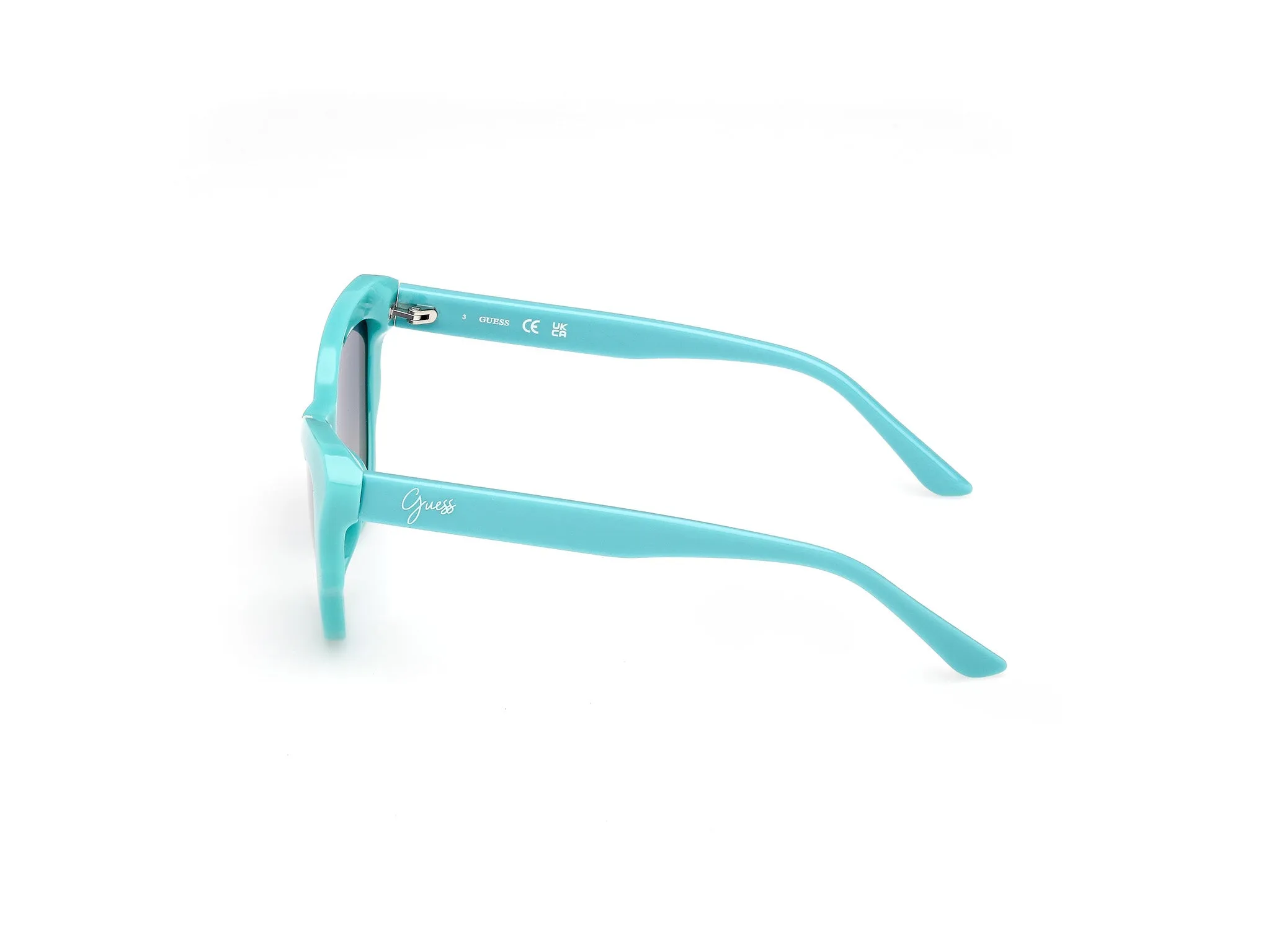 Guess GU00228 87W Occhiali da sole Iniettato Turchese Blu Cat Eye Normale - immagine 3