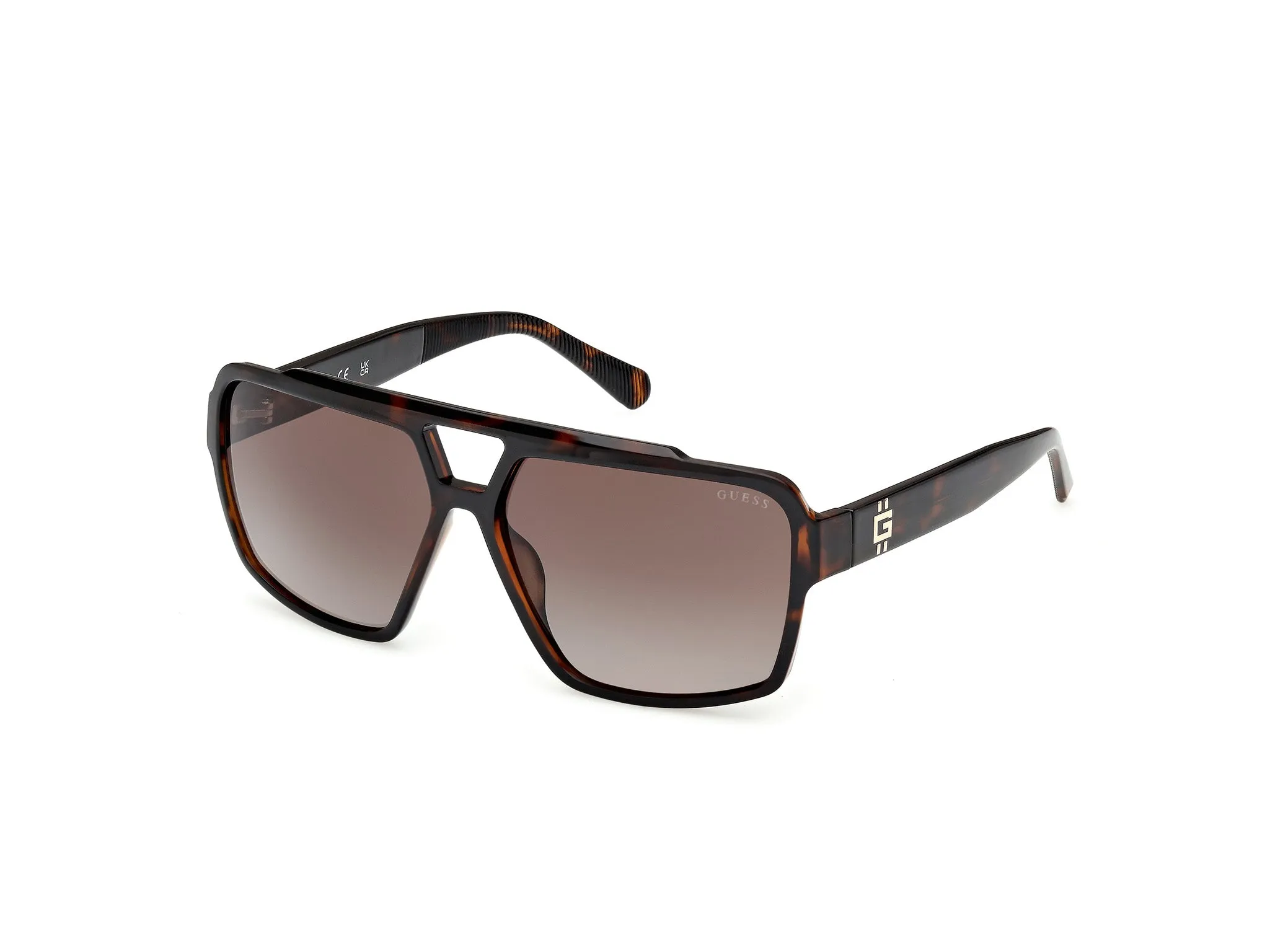 Guess GU00223 52F Occhiali da sole Iniettato Havana Marrone Squadrata Normale - immagine 1