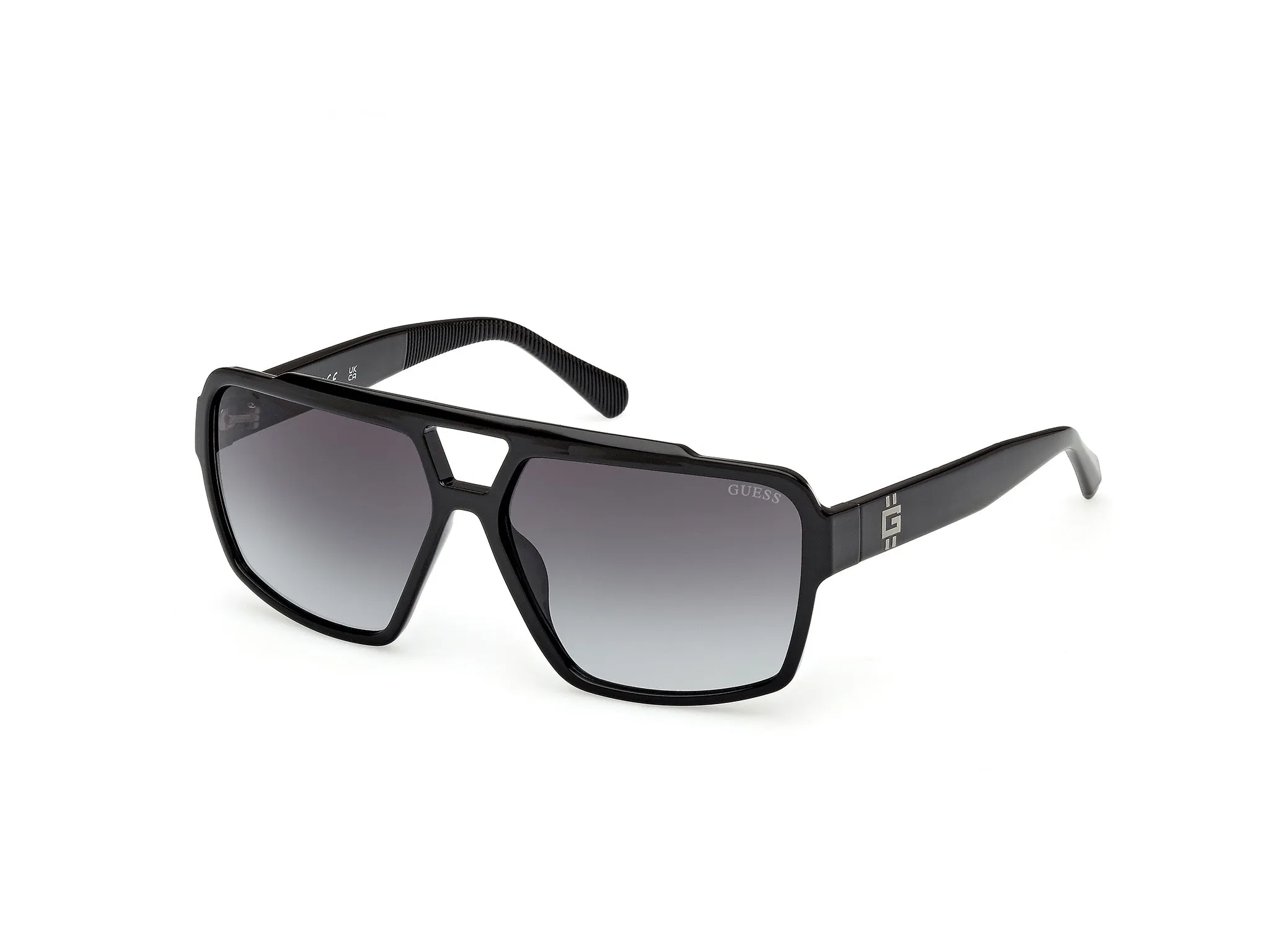 Guess GU00223 01B Occhiali da sole Iniettato Nero Fumo Squadrata Normale - immagine 1