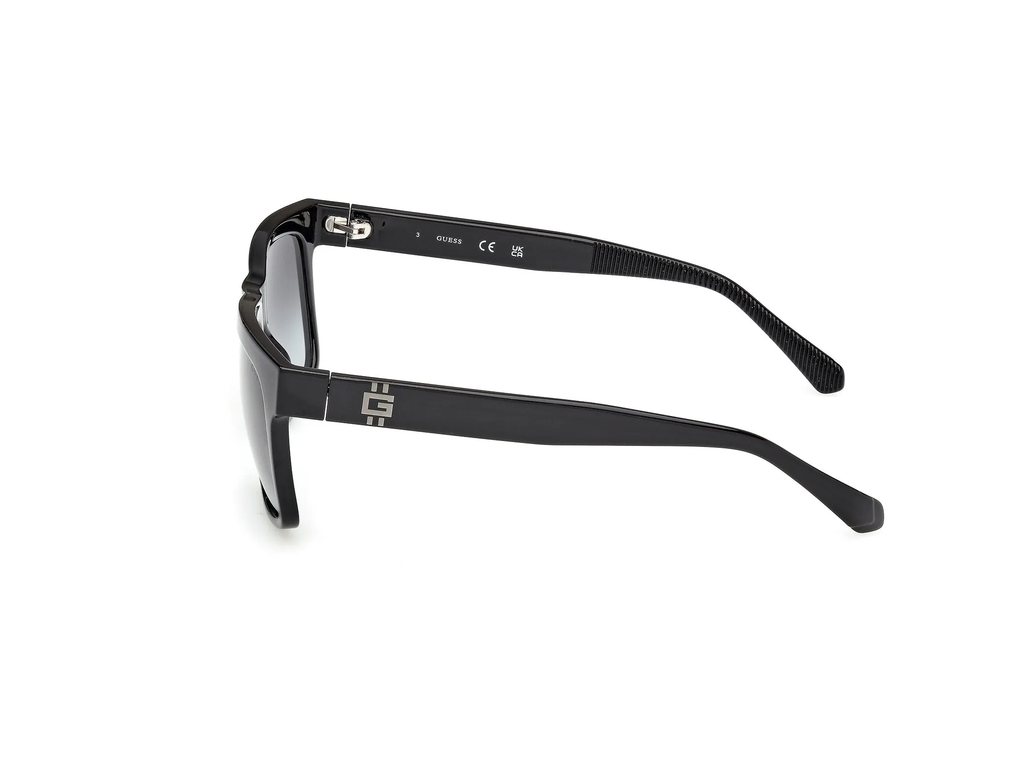 Guess GU00222 01B Occhiali da sole Iniettato Nero Fumo Squadrata Normale - immagine 3