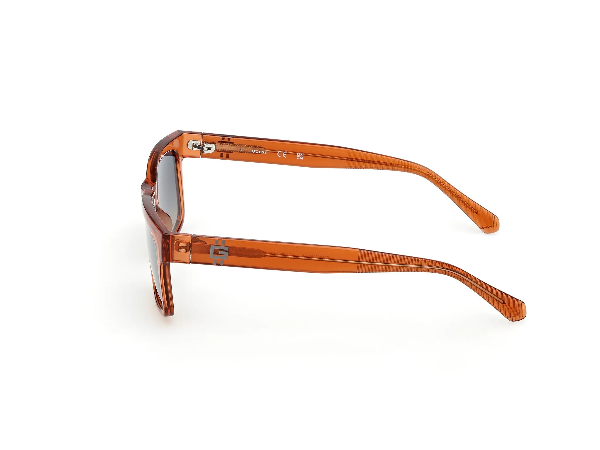 Guess GU00221 42X Occhiali da sole Iniettato Arancione Blu Squadrata Normale - immagine 3