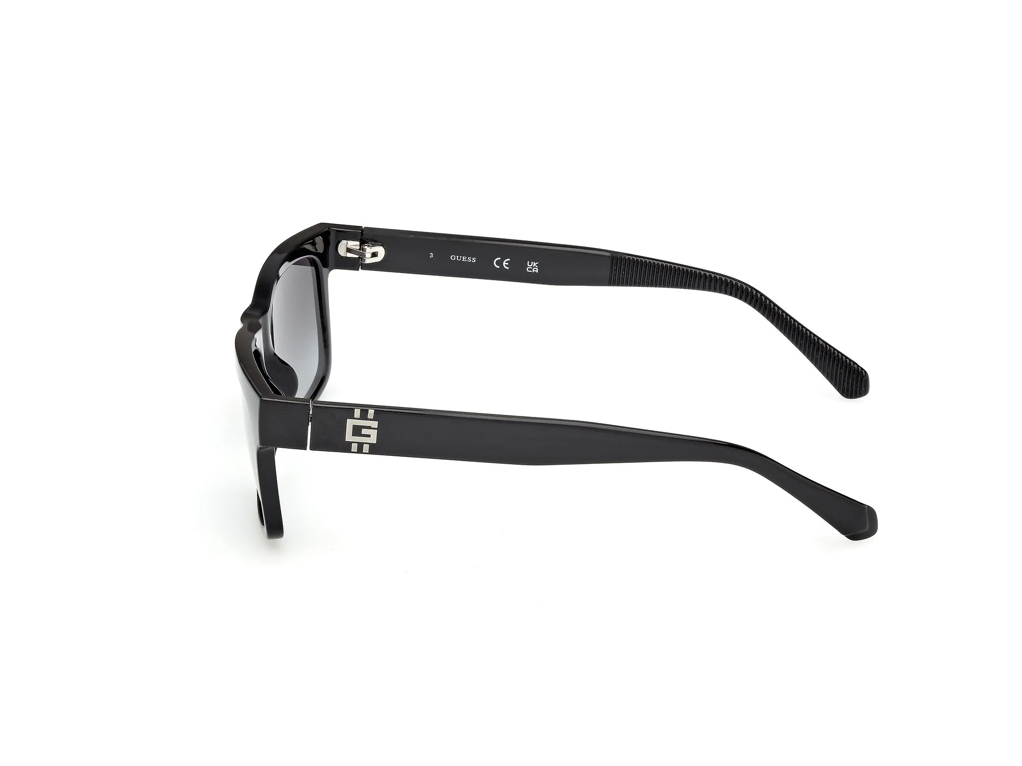 Guess GU00221 01B Occhiali da sole Iniettato Nero Fumo Squadrata Normale - immagine 3