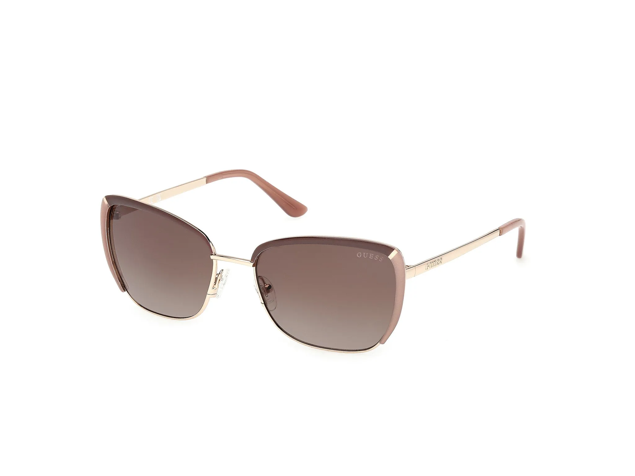 Guess GU00218 59F Occhiali da sole Metallo Oro Marrone Squadrata Normale - immagine 1