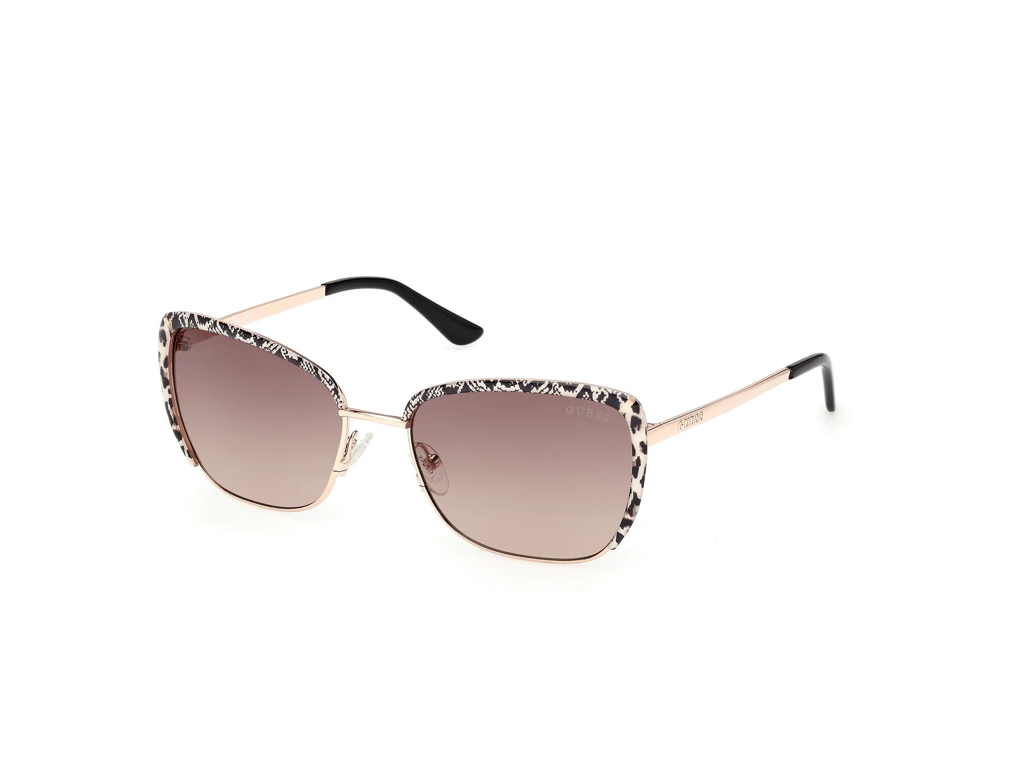 Guess GU00218 28F Occhiali da sole Metallo Oro Marrone Squadrata Normale - immagine 1