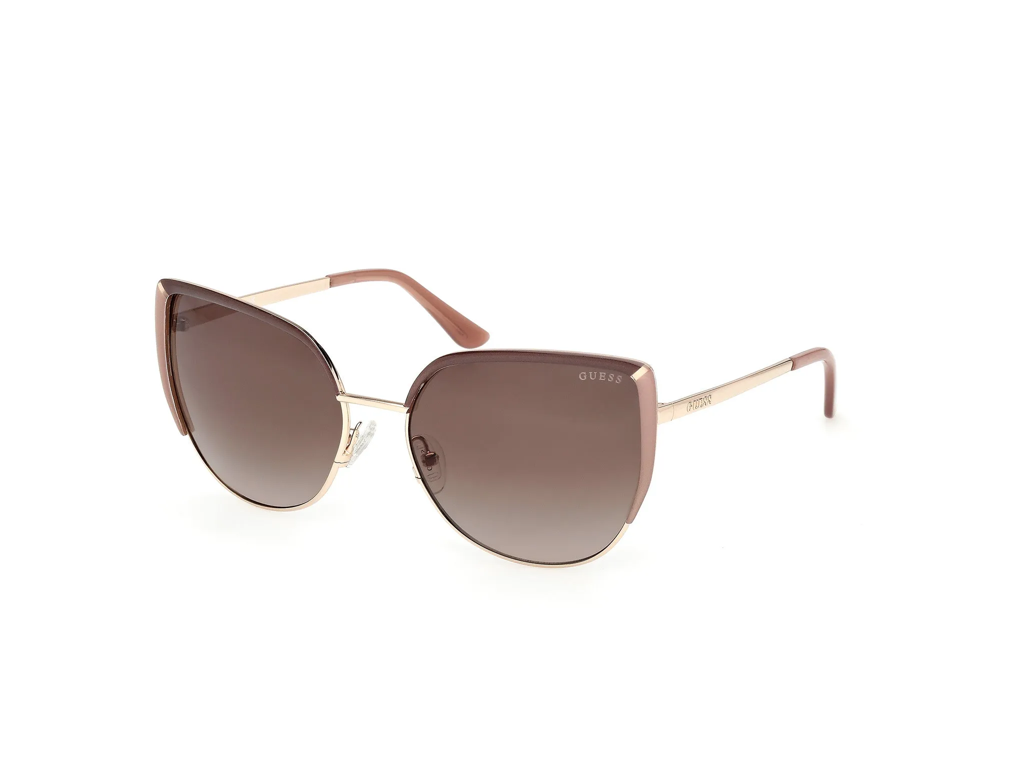 Guess GU00217 59F Occhiali da sole Metallo Oro Marrone Cat Eye Normale - immagine 1