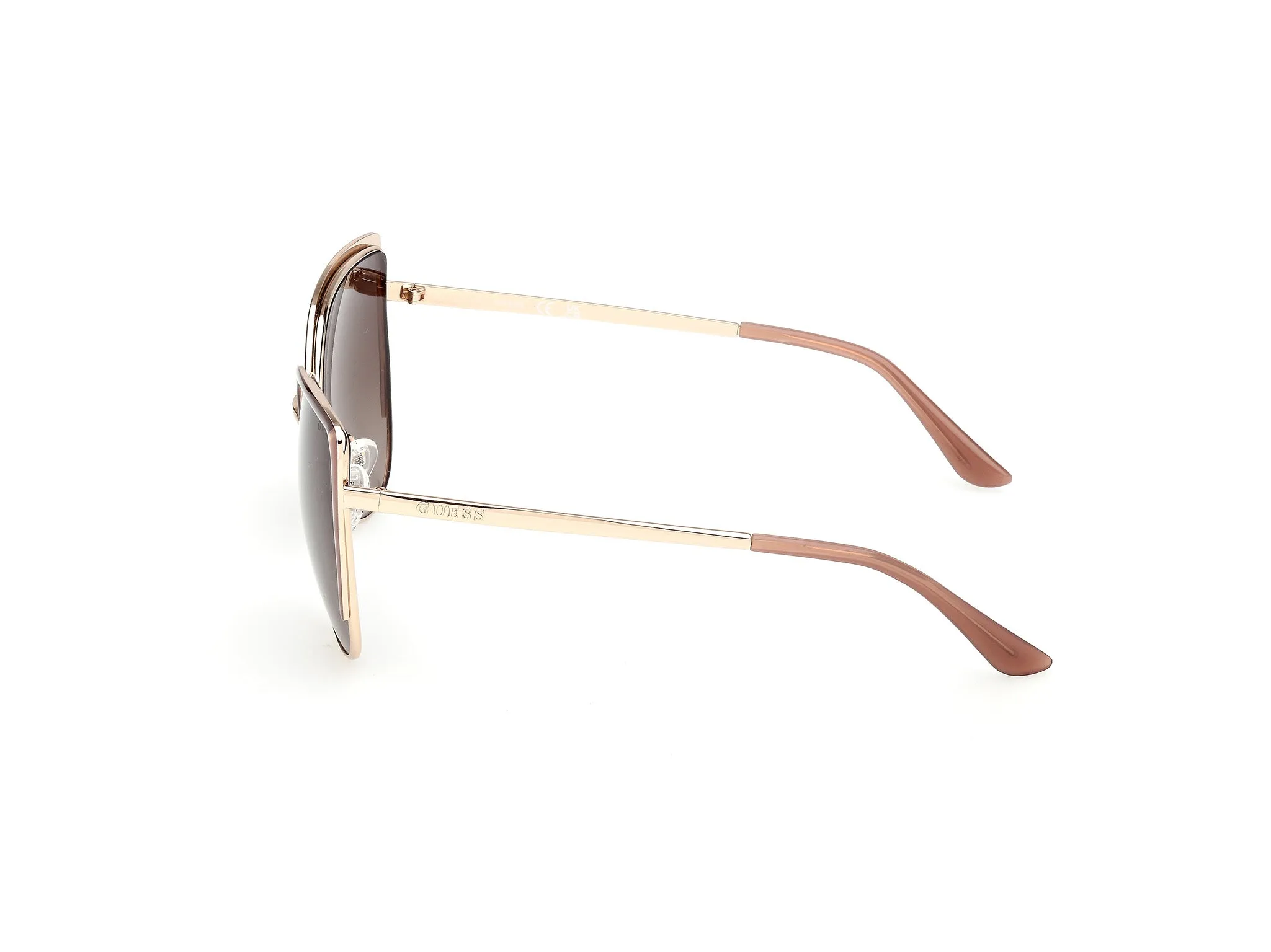 Guess GU00217 59F Occhiali da sole Metallo Oro Marrone Cat Eye Normale - immagine 3