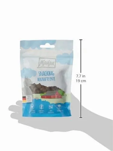 MjAMjAM - snack premium per gatti - sacchetto snack - anatra abbondante, confezione da 1 (1 x 125 g), naturale senza conservanti sintetici - immagine 4