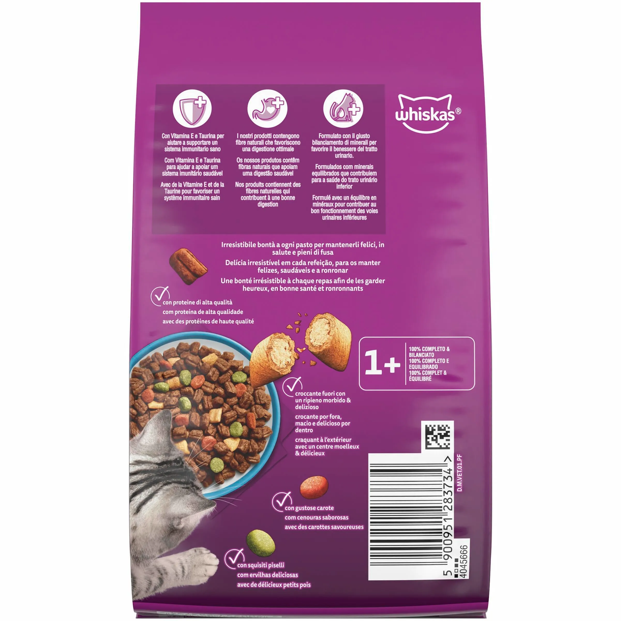 WHISKAS Cibo Secco per Gatti Adulti 300g con Tonno, confezione da 14 - immagine 3
