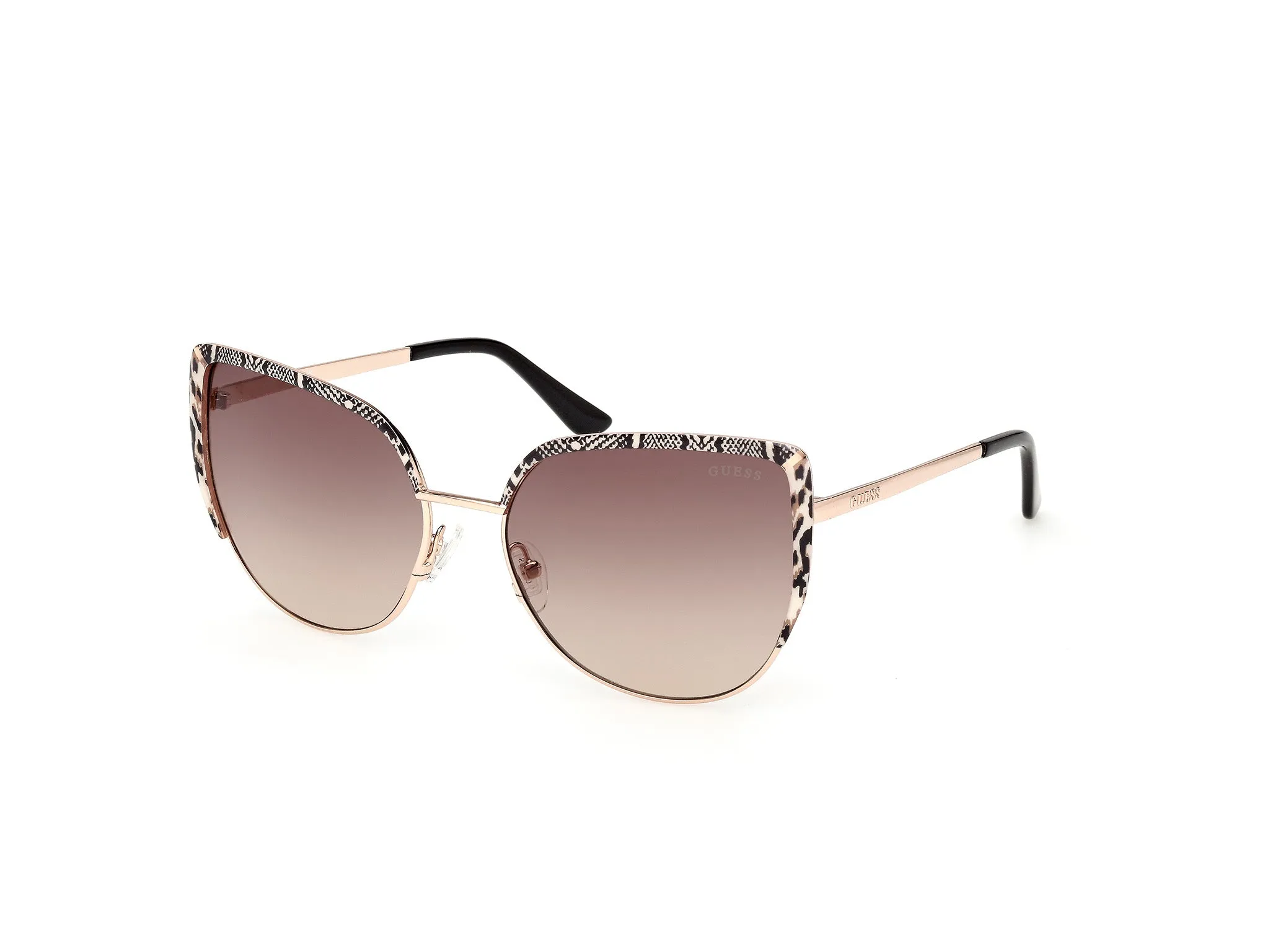 Guess GU00217 28F Occhiali da sole Metallo Oro Marrone Cat Eye Normale - immagine 1