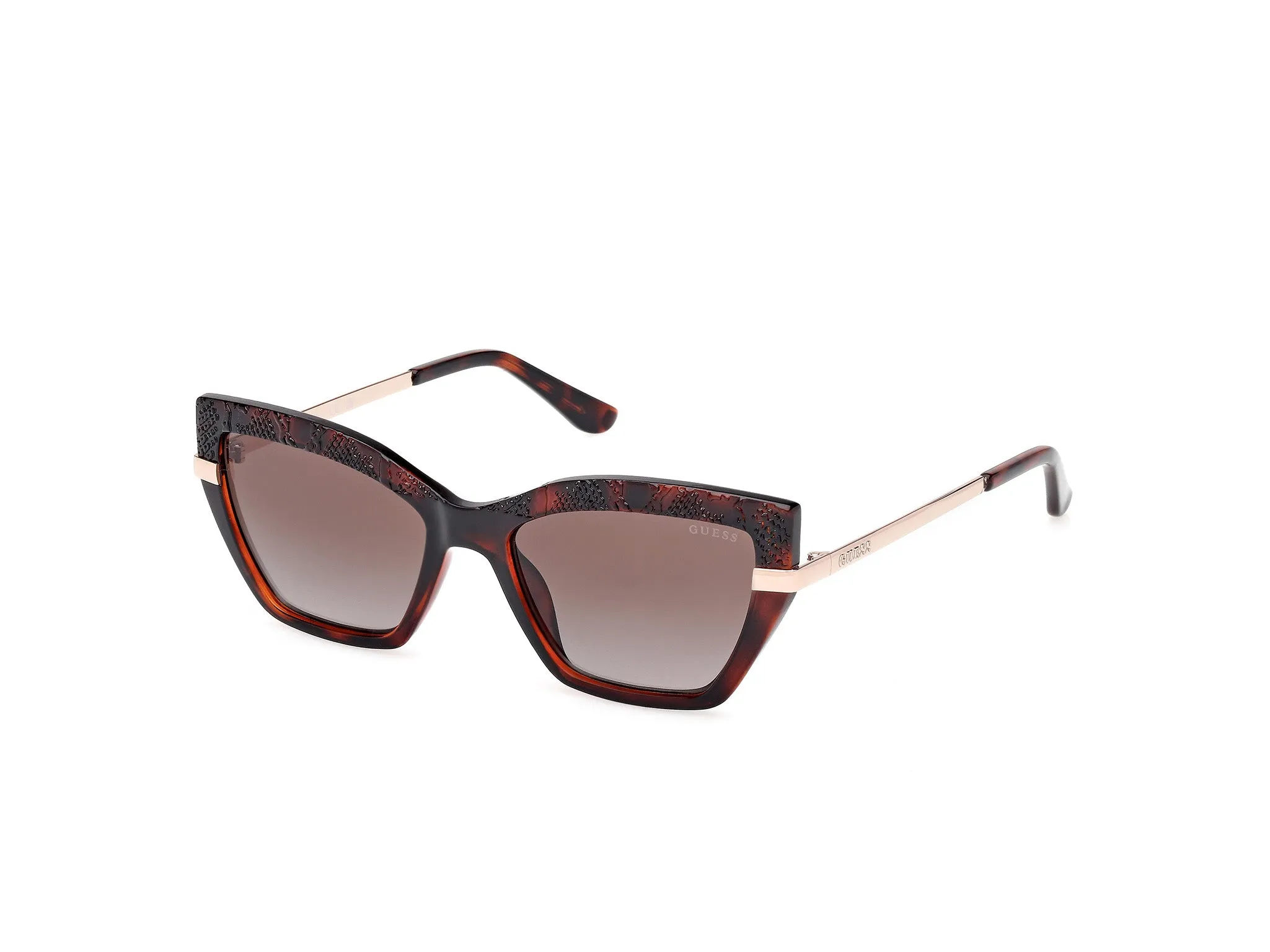 Guess GU00216 52F Occhiali da sole Iniettato Havana Marrone Squadrata Normale - immagine 1