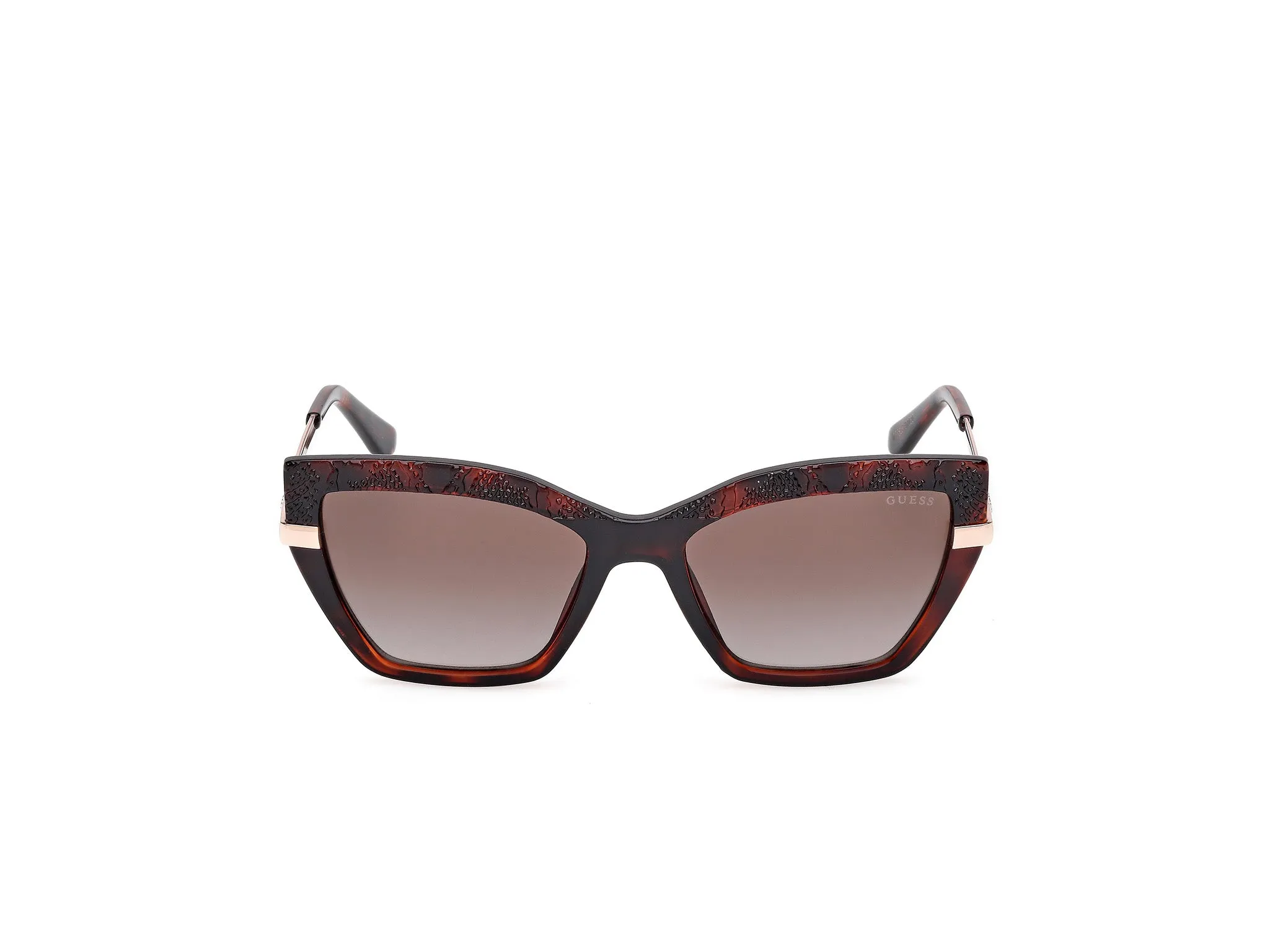 Guess GU00216 52F Occhiali da sole Iniettato Havana Marrone Squadrata Normale - immagine 2