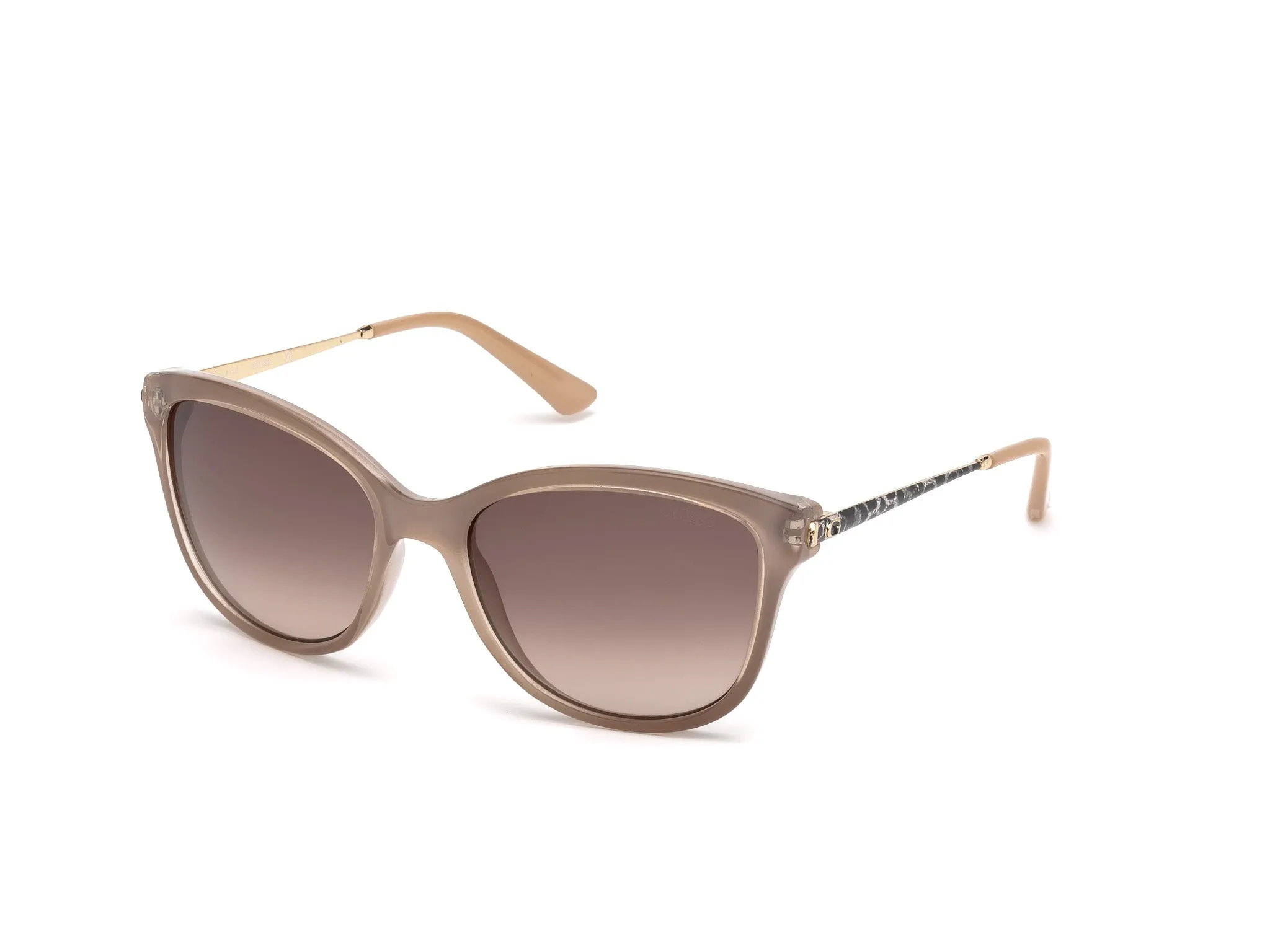 Guess GU7469 57F Occhiali da sole Beige Marrone Geometrica Normale - immagine 1