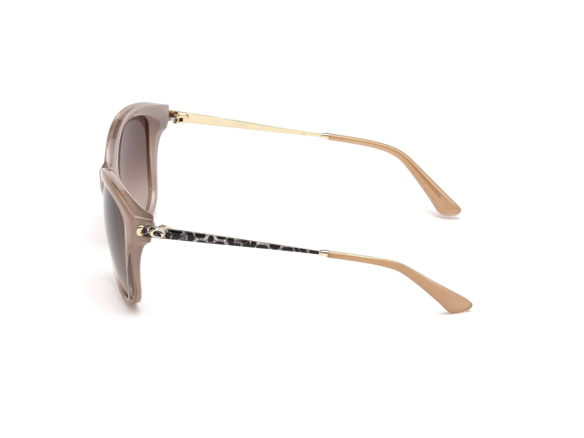 Guess GU7469 57F Occhiali da sole Beige Marrone Geometrica Normale - immagine 3