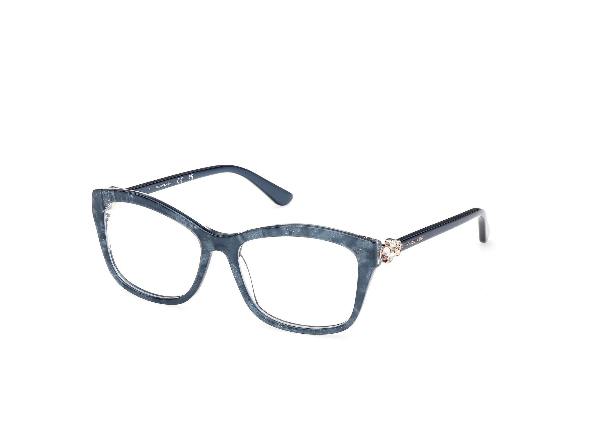 Guess by Marciano GM50050 92 Montature da vista Acetato Blu Squadrata Normale - immagine 1