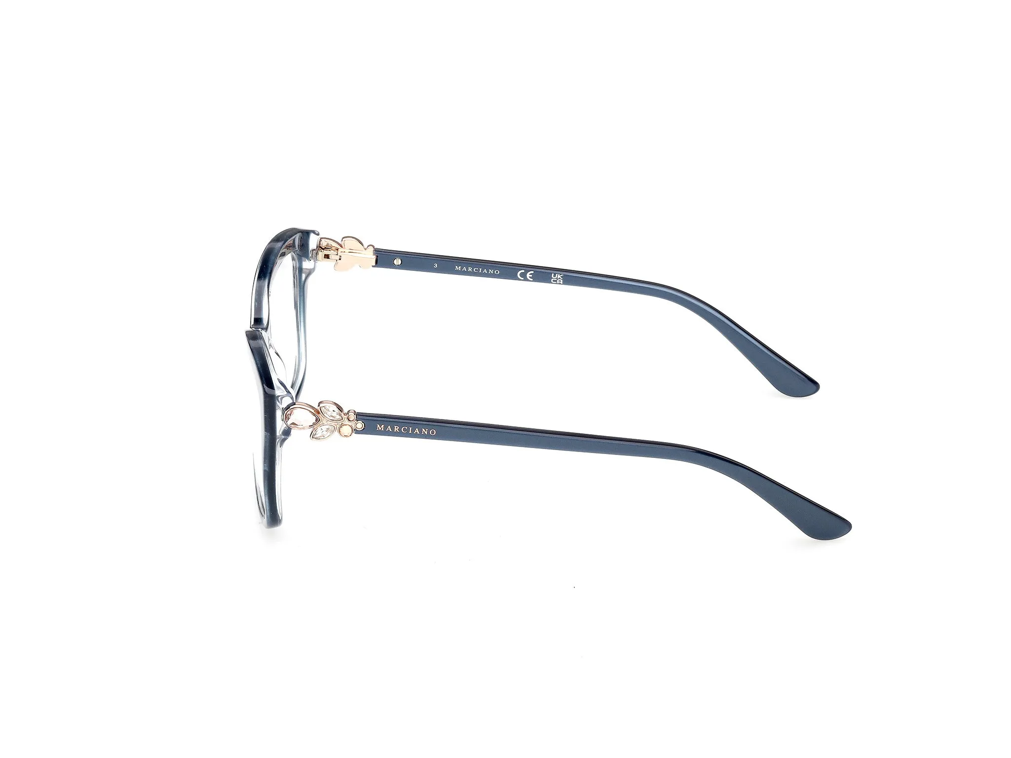 Guess by Marciano GM50050 92 Montature da vista Acetato Blu Squadrata Normale - immagine 3