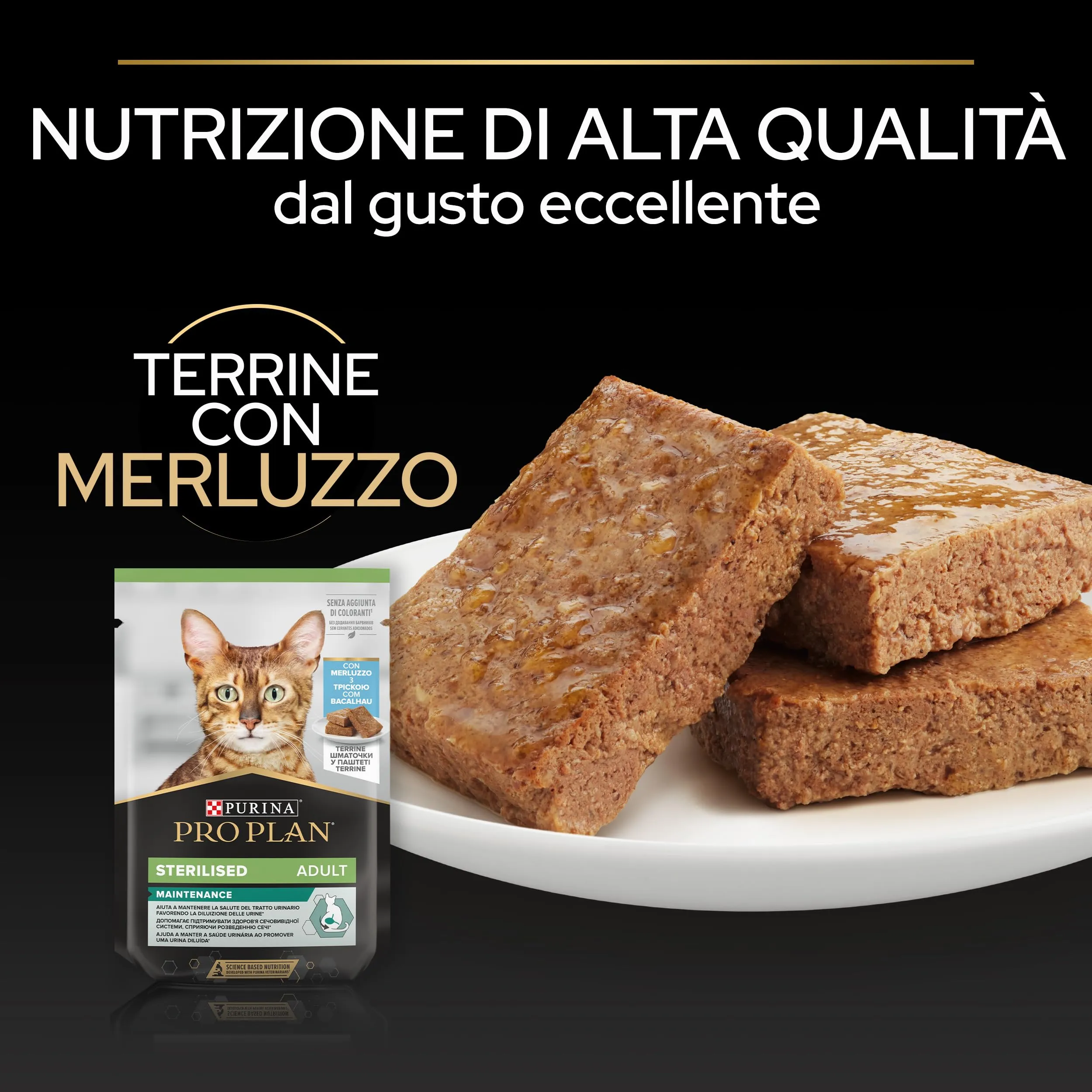 Purina Pro Plan Sterilised Mantainance Cibo Umido per Gatti Sterilizzati Pezzettini in Salsa Manzo, 40 Bustine da 85g - immagine 6