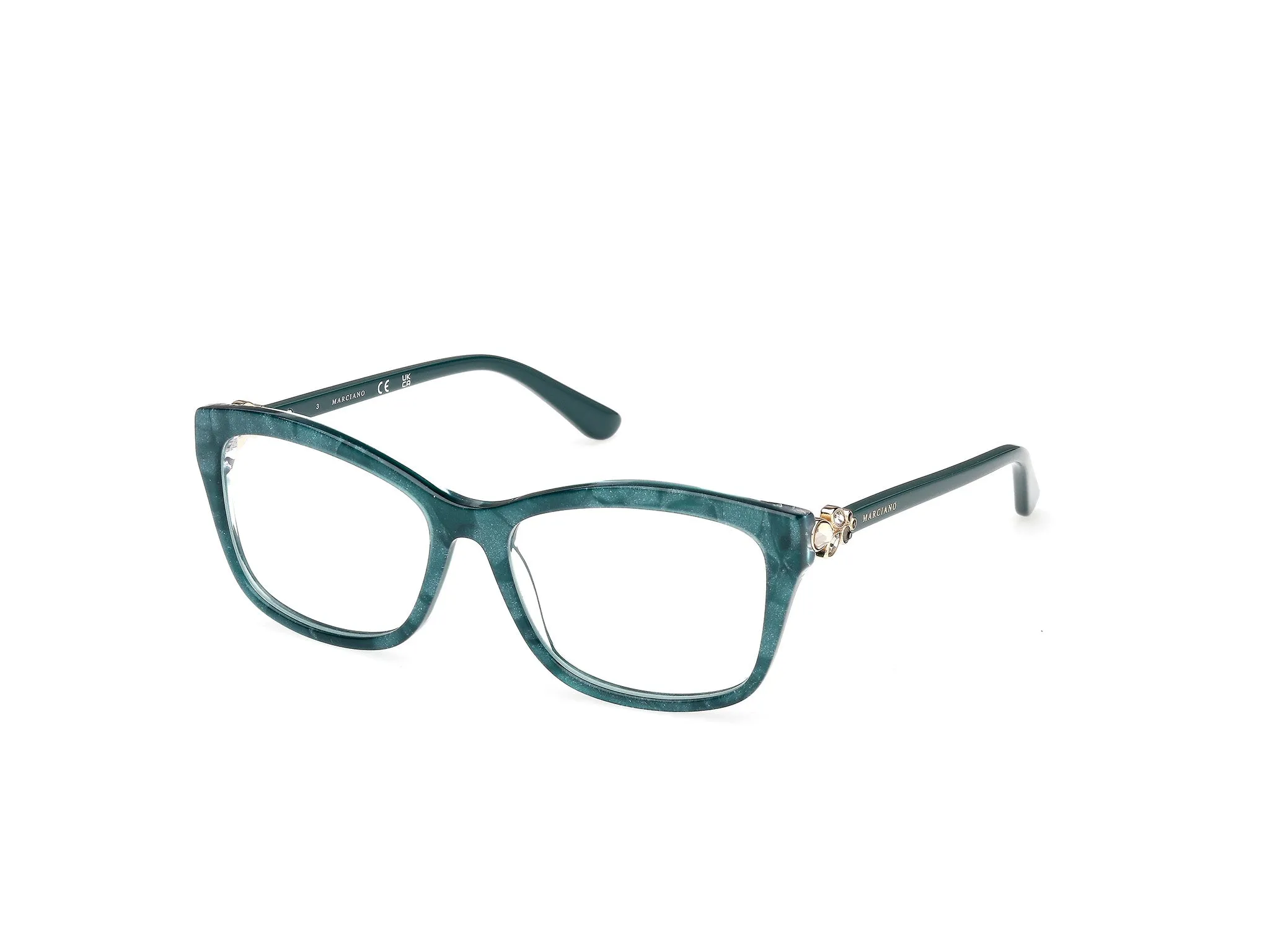 Guess by Marciano GM50050 89 Montature da vista Acetato Turchese Squadrata Normale - immagine 1