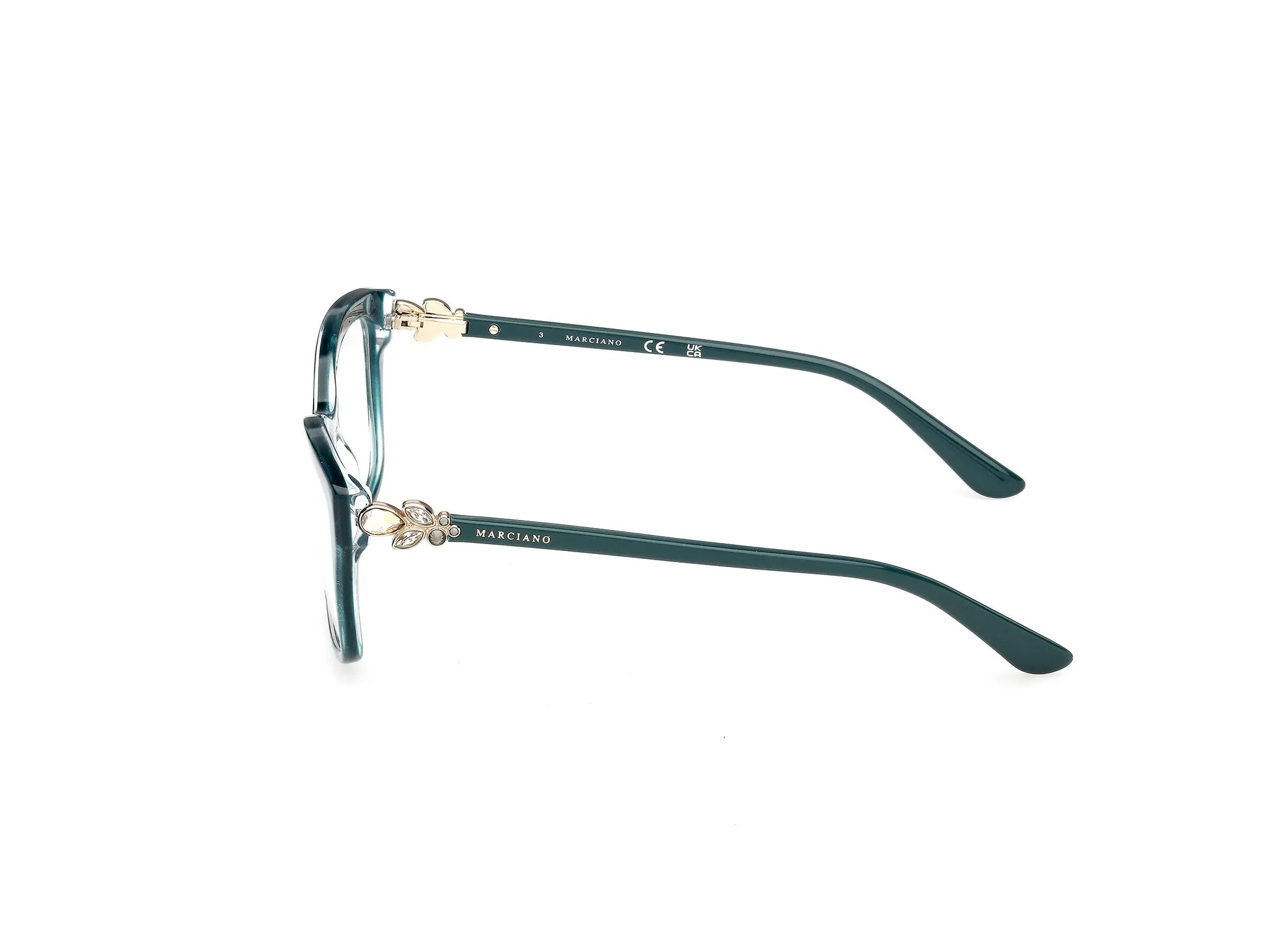 Guess by Marciano GM50050 89 Montature da vista Acetato Turchese Squadrata Normale - immagine 3