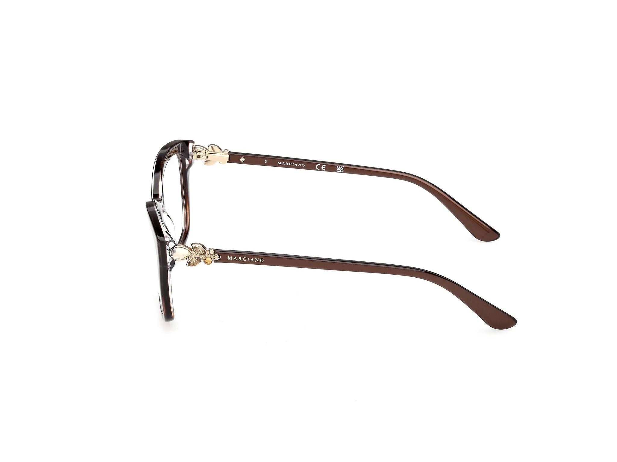 Guess by Marciano GM50050 50 Montature da vista Acetato Marrone Squadrata Normale - immagine 3